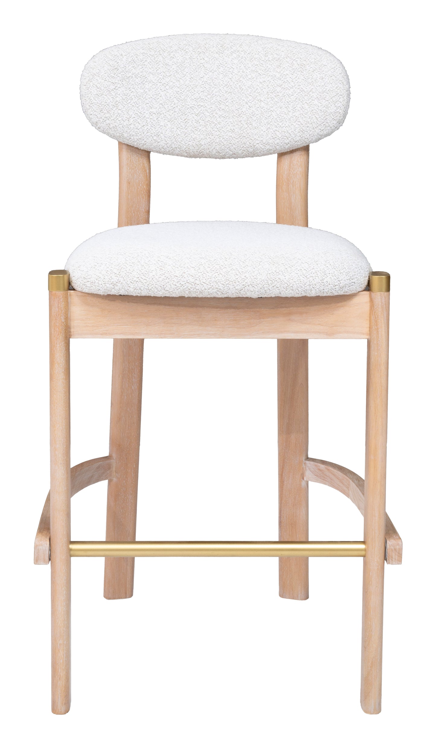 Rilou Barstool (Set of 2) White & Natural - 3