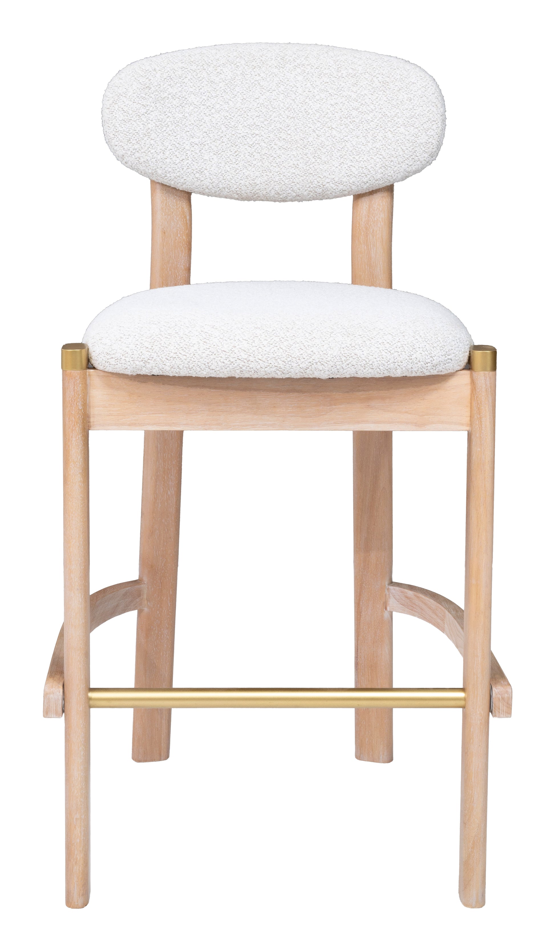 Rilou Barstool (Set of 2) White & Natural - 3
