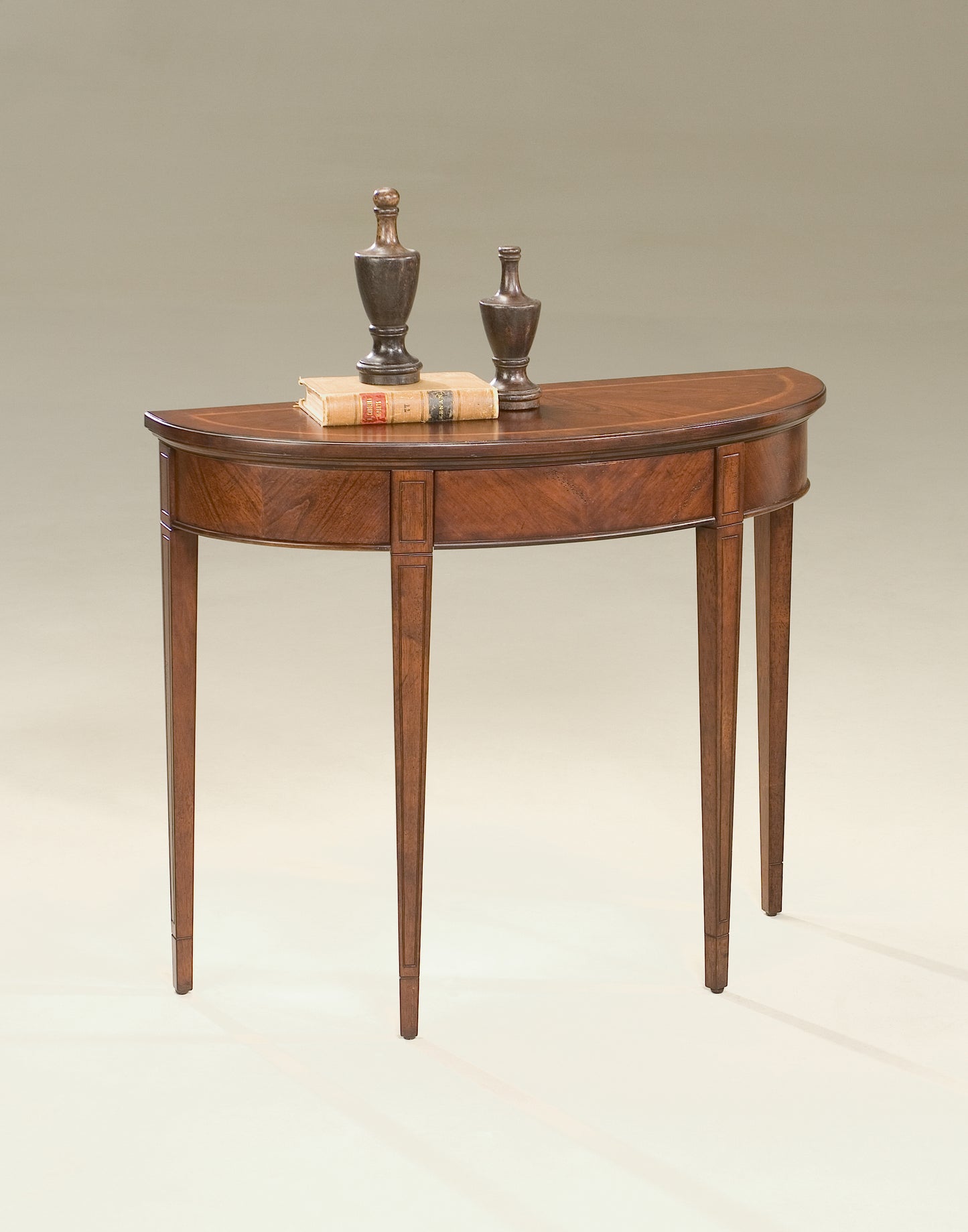 Hampton 36" Demilune Console Table in Dark Brown  1533024