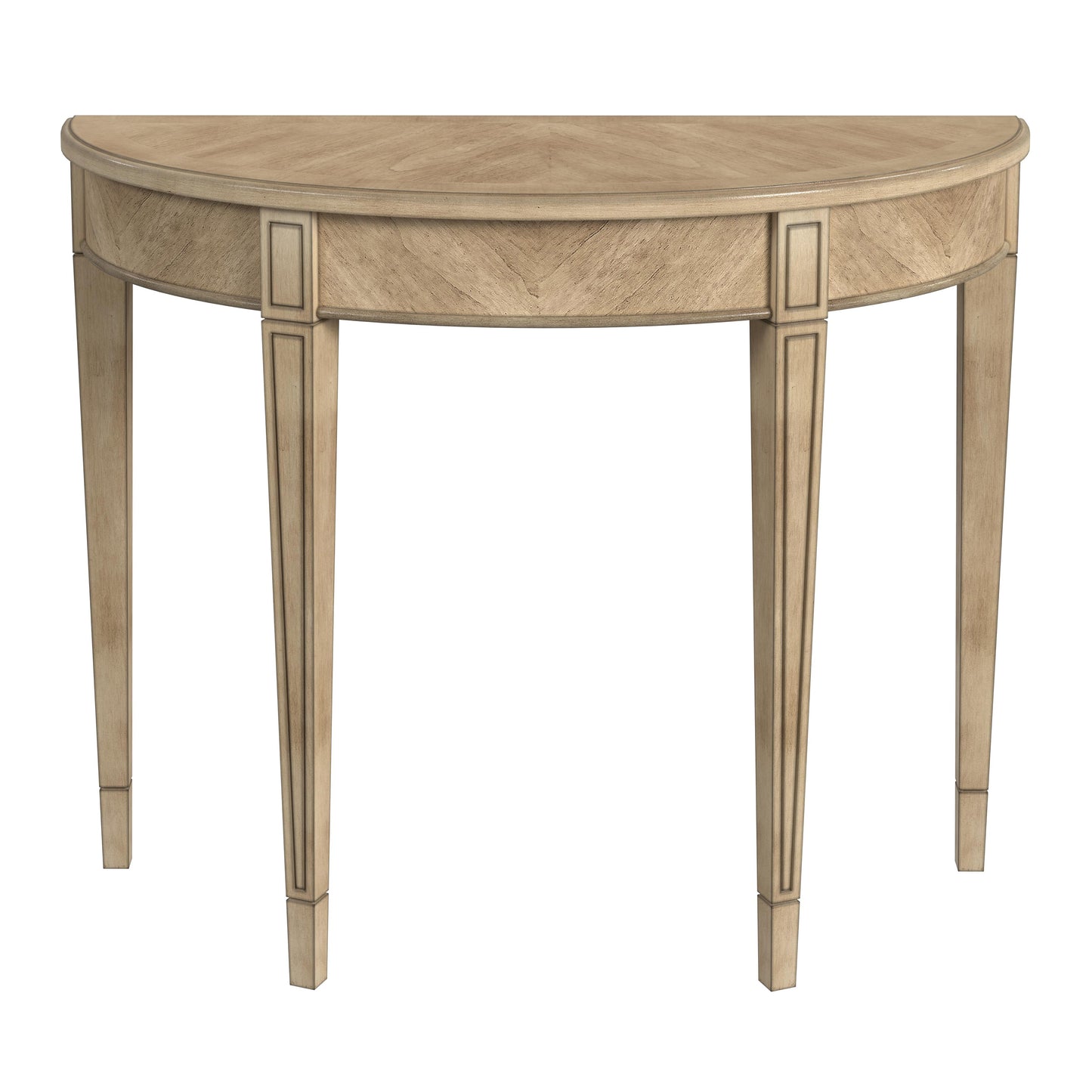 Butler Specialty Company Hampton 36 in. W Demilune Wood 1 Drawer Console Table, Beige