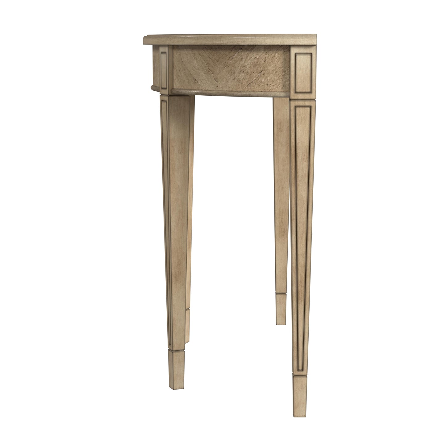 Butler Specialty Company Hampton 36 in. W Demilune Wood 1 Drawer Console Table, Beige