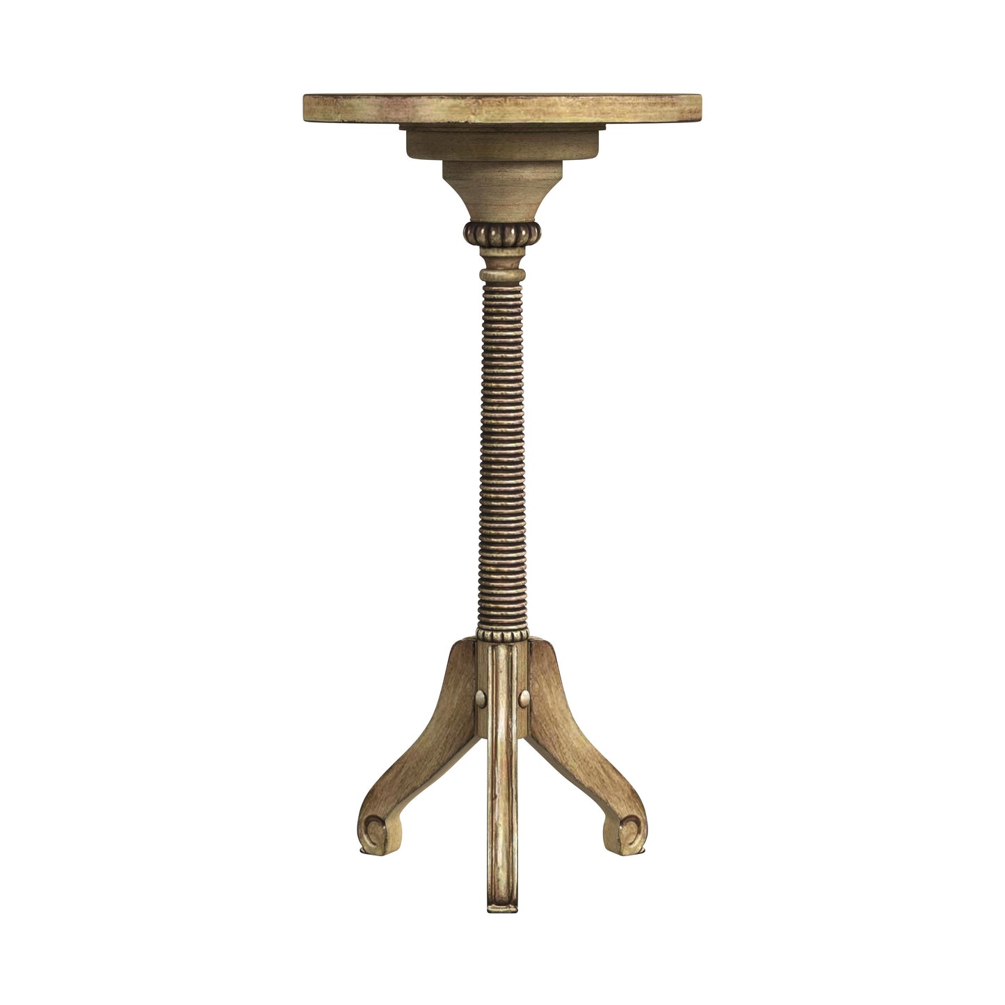 Florence Pedestal Side Table in Beige 1583424