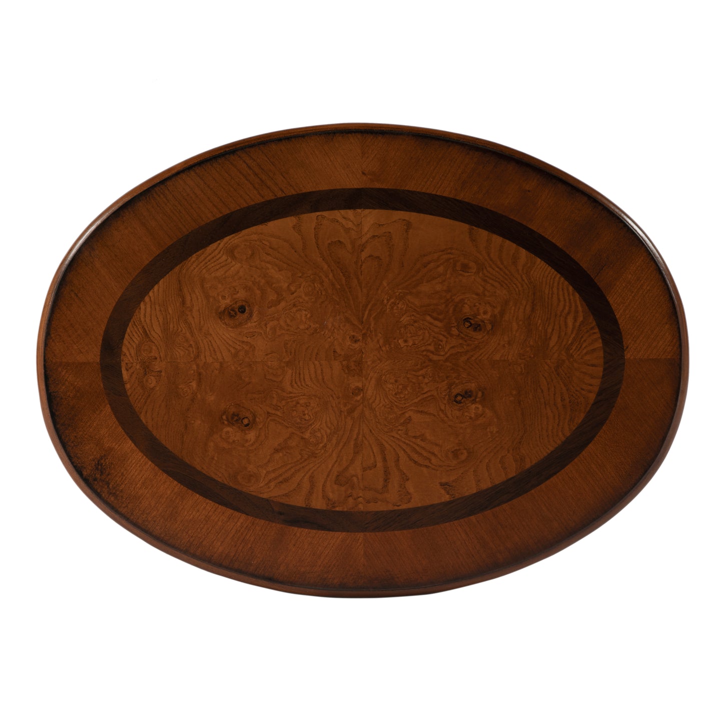 Butler Specialty Company Whitley 18 in. W Oval Wood Traditional 2 Drawer Side Table, Medium Brown