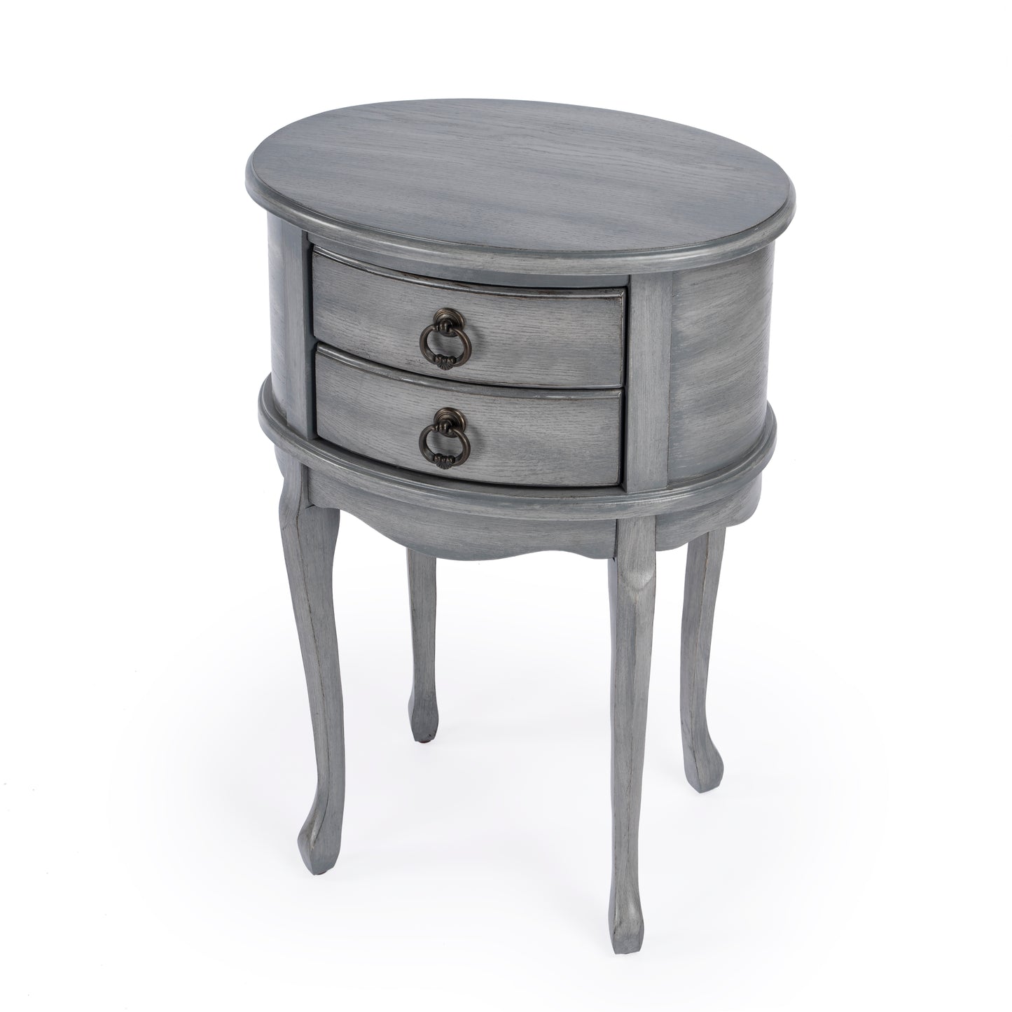 Whitley Oval Side Table in Gray 1589418