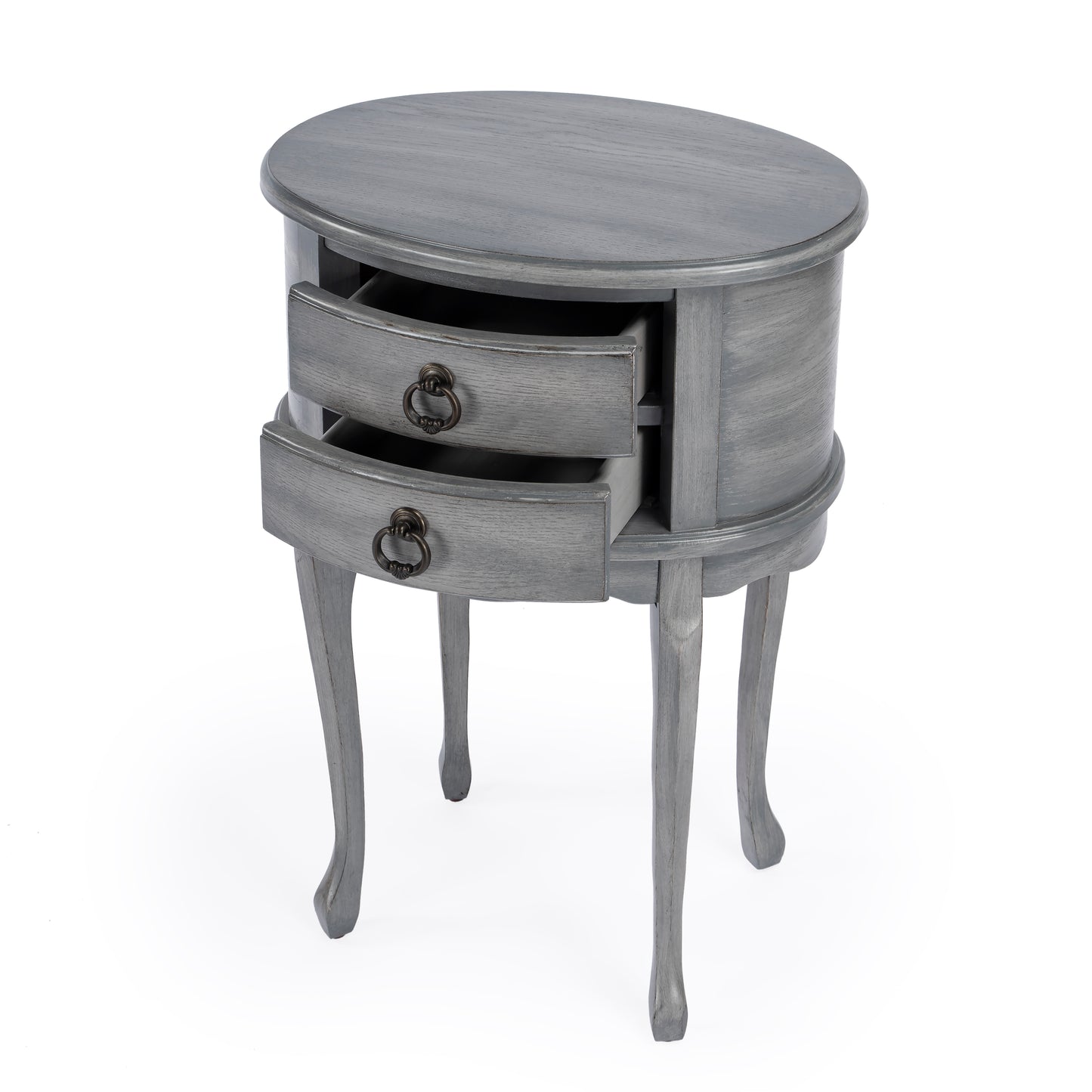 Whitley Oval Side Table in Gray 1589418