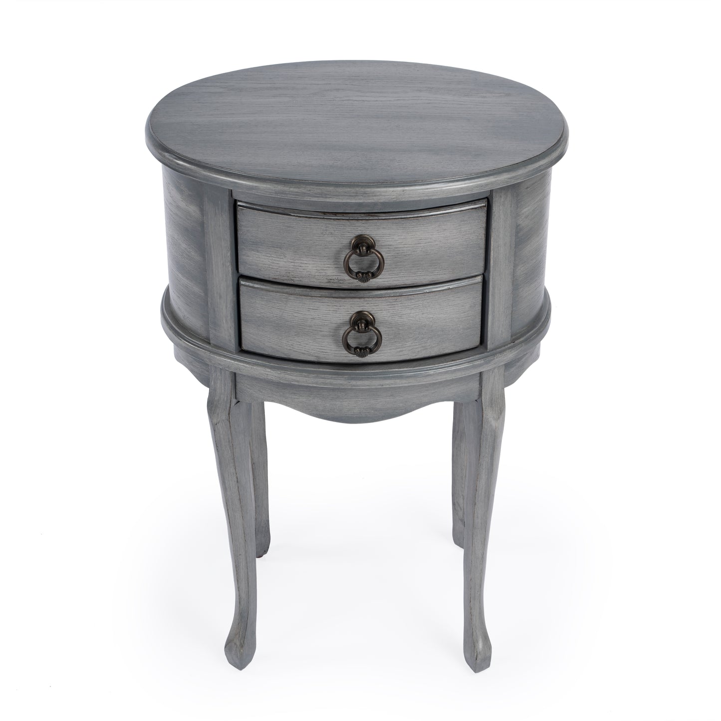 Whitley Oval Side Table in Gray 1589418