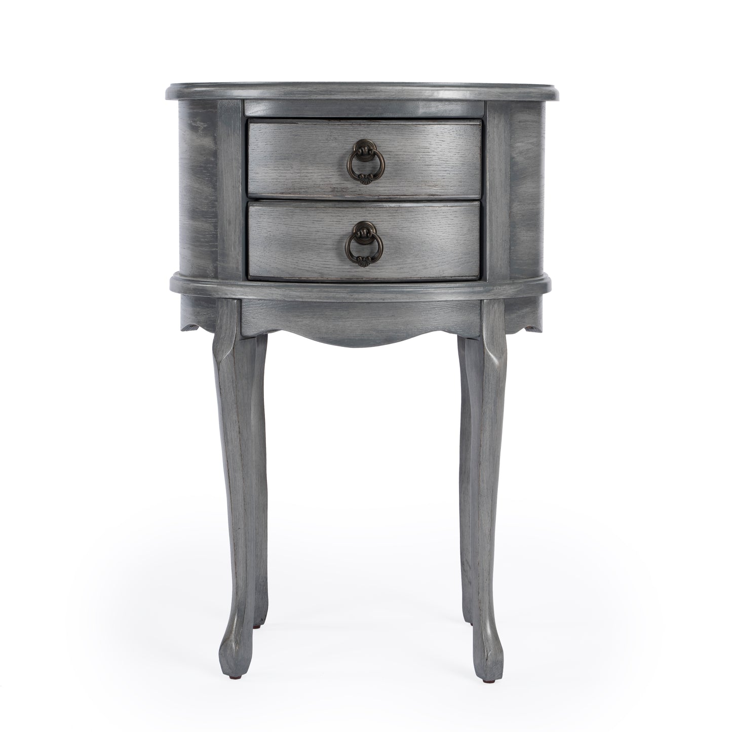 Whitley Oval Side Table in Gray 1589418