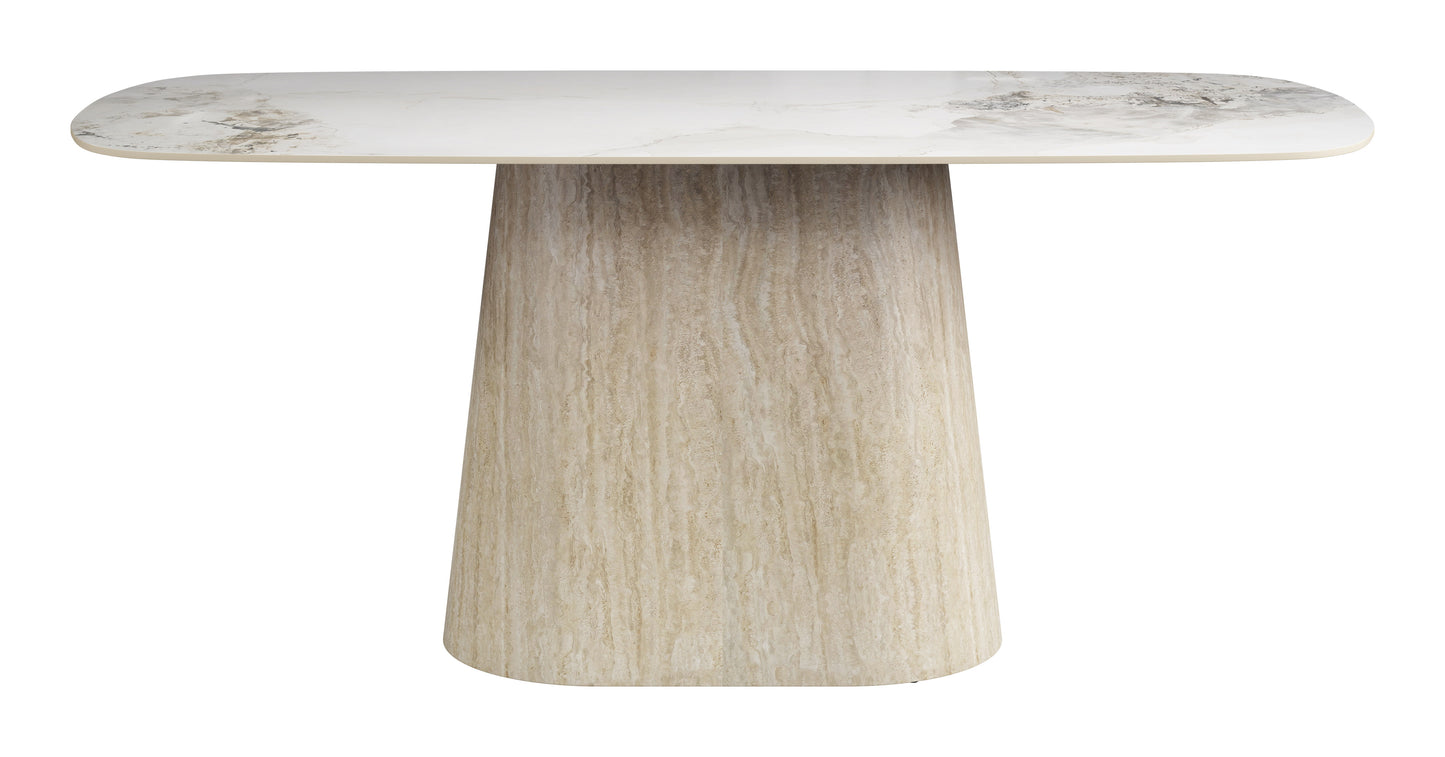 Nooka Dining Table White & Natural - 3