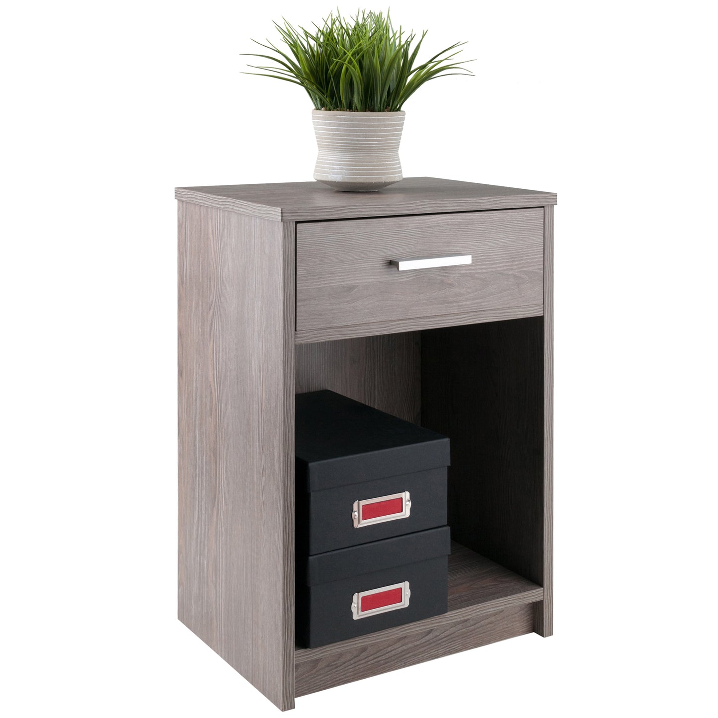 Rennick Accent Table, Nightstand, Ash Gray