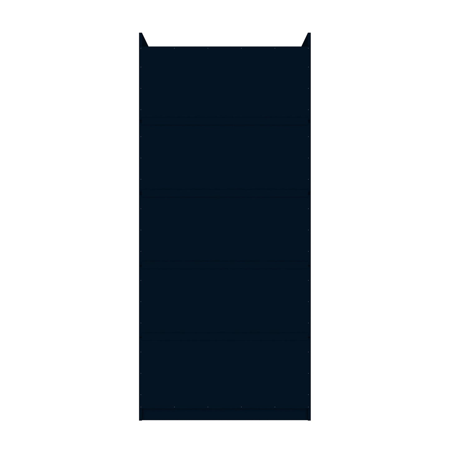 Manhattan Comfort Mulberry 35.9 Open Double Hanging Modern Wardrobe Closet with 2 Hanging Rods in Tatiana Midnight Blue 161GMC4