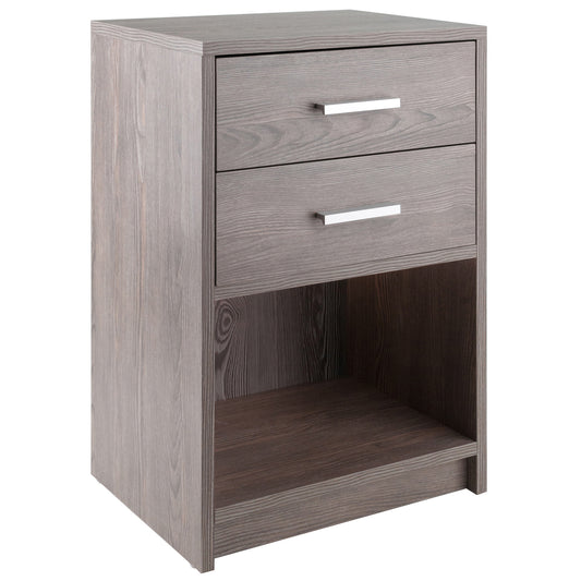 Molina Accent Table, Nightstand, Ash Gray
