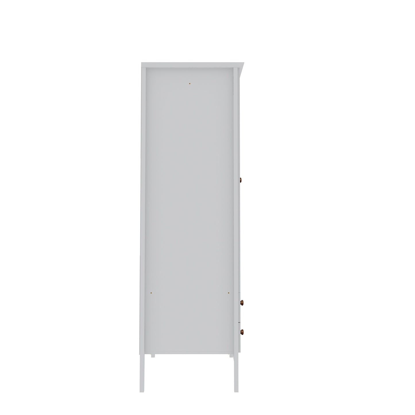 Manhattan Comfort Crown Full Wardrobe with Hanging and 2 Drawers in White 167GMC1
