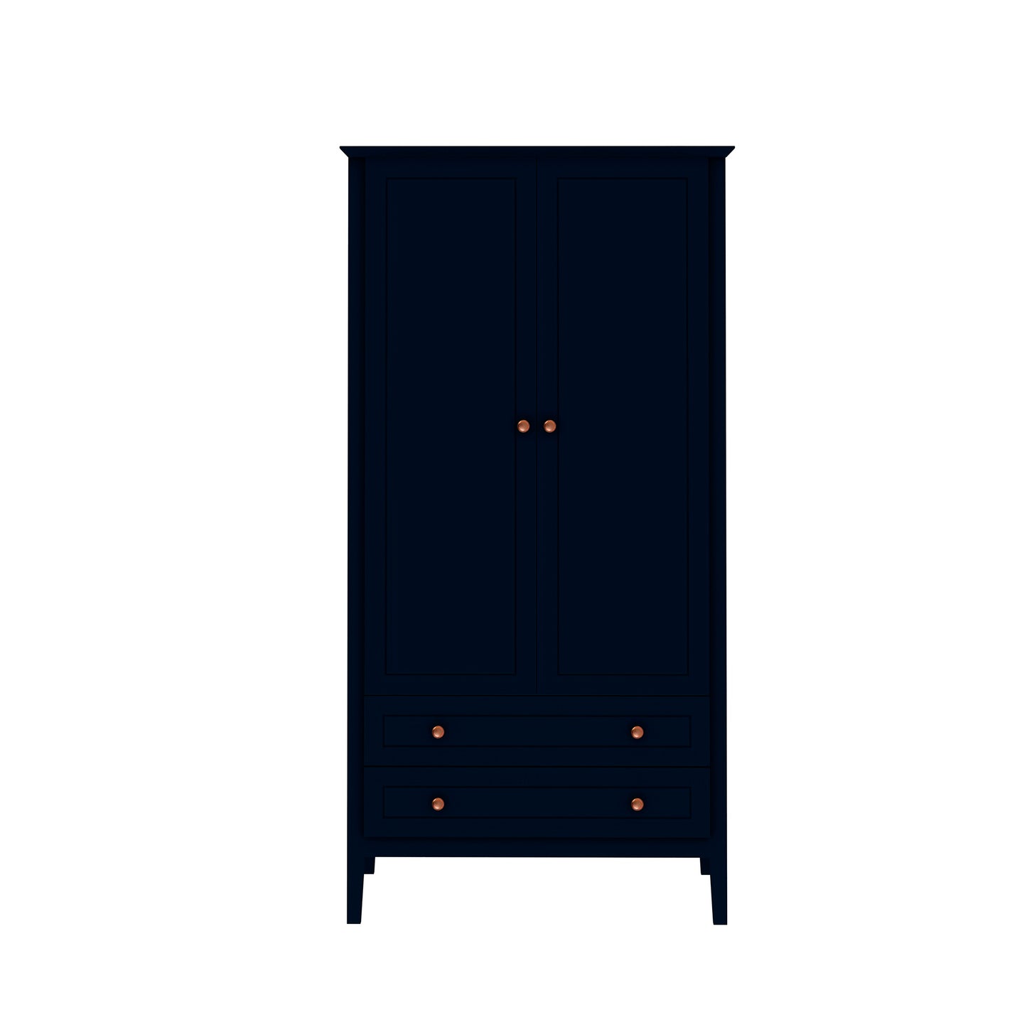 Manhattan Comfort Crown Full Wardrobe with Hanging and 2 Drawers in Tatiana Midnight Blue 167GMC4