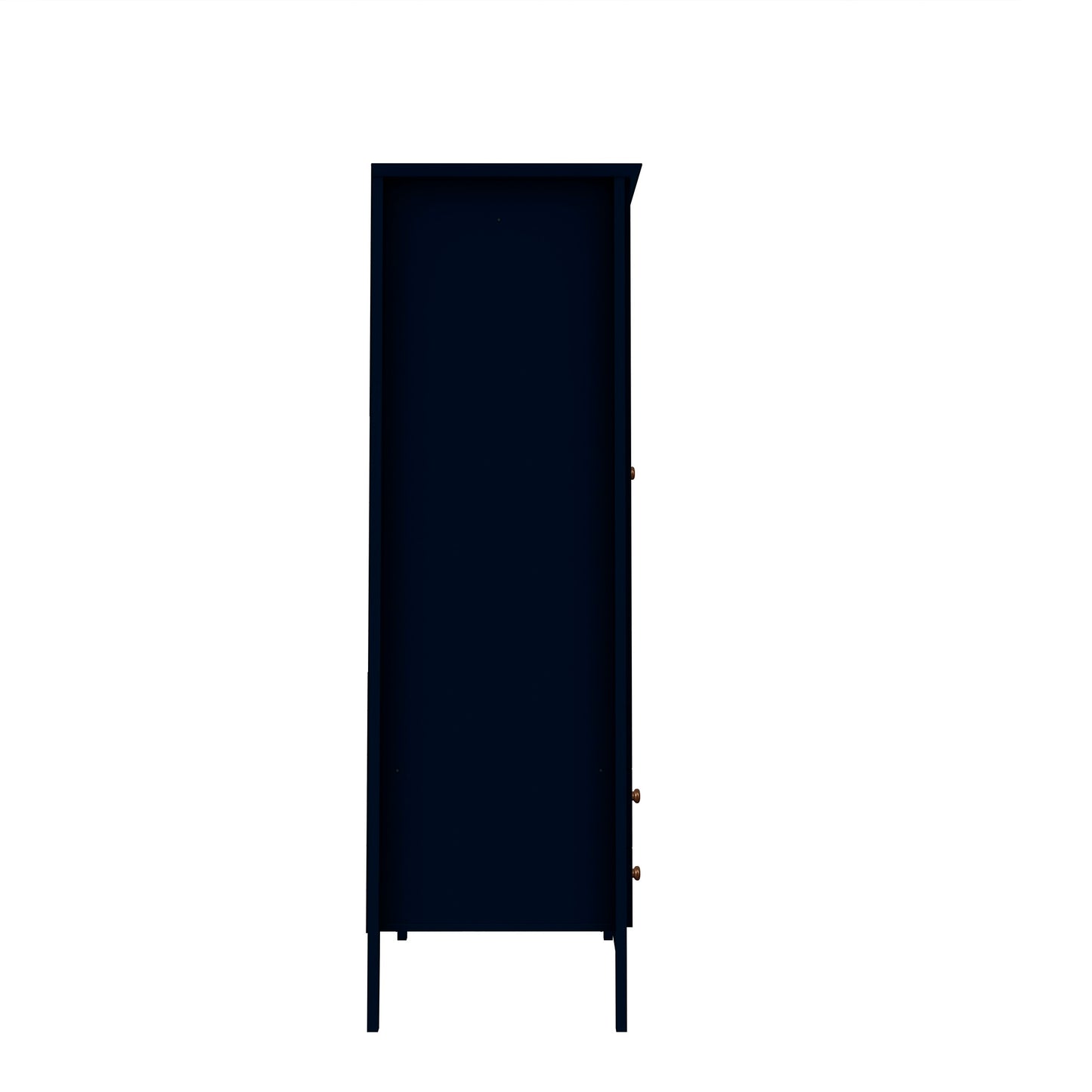 Manhattan Comfort Crown Full Wardrobe with Hanging and 2 Drawers in Tatiana Midnight Blue 167GMC4