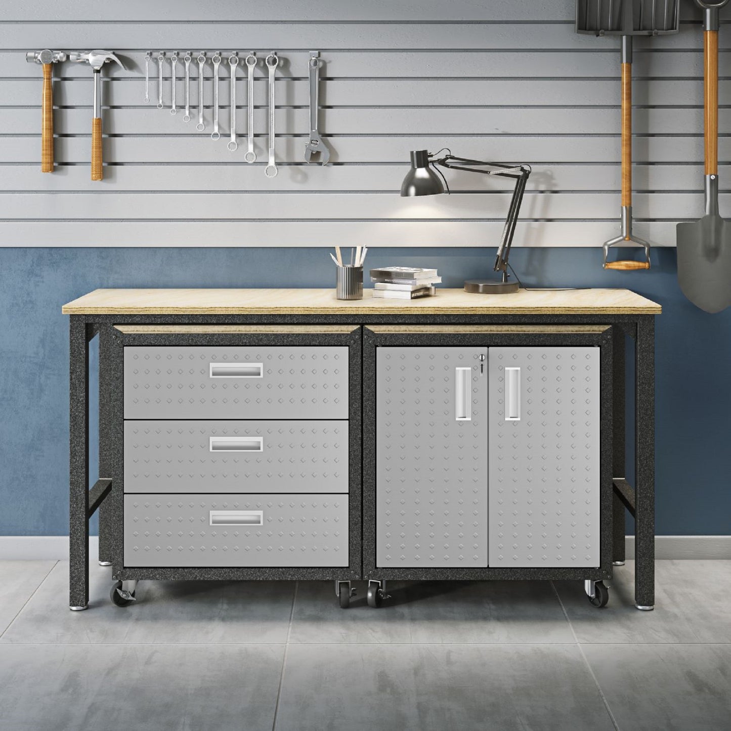Fortress Modern 3-Piece Garage Set in Dark Gray 16GMC