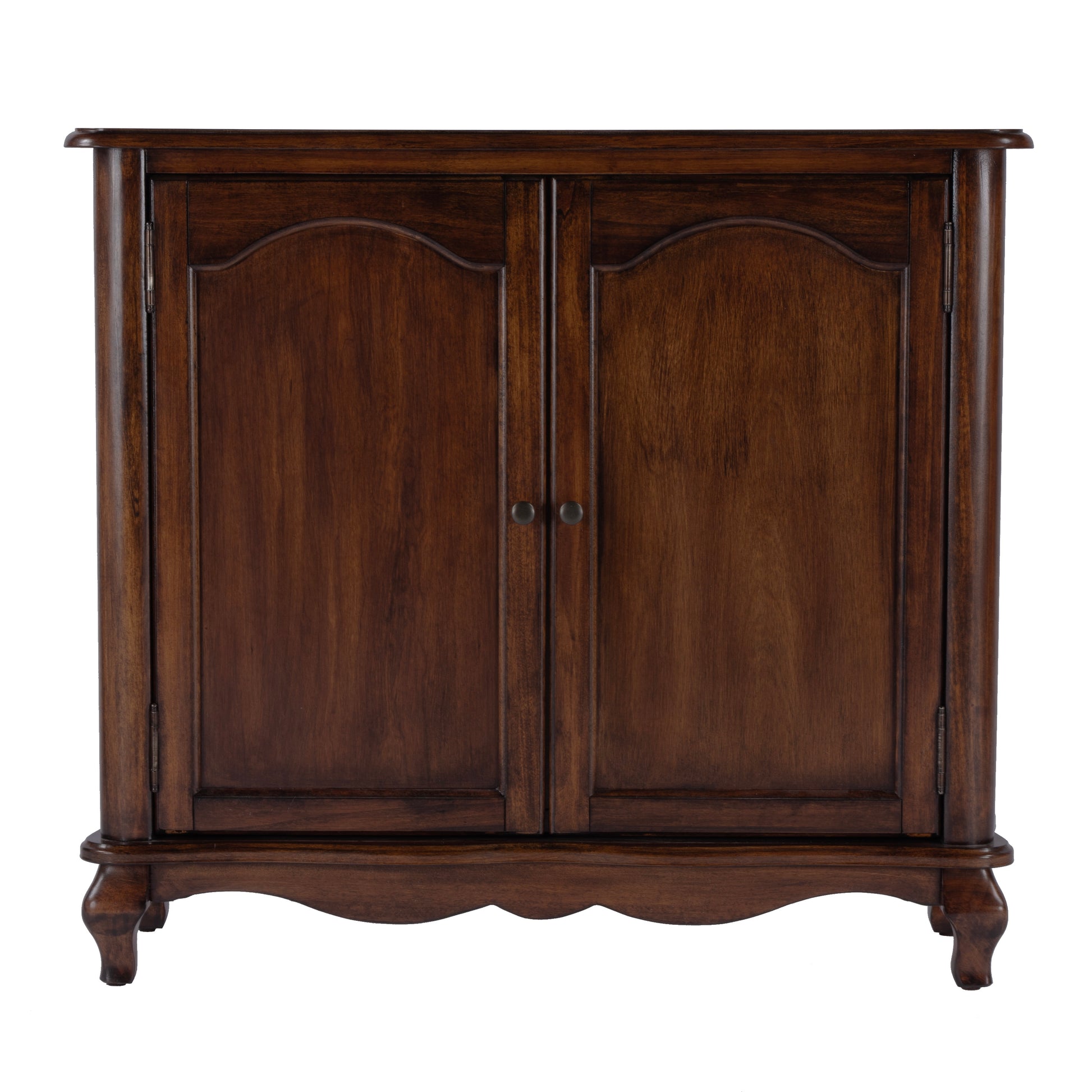 Butler Specialty Company Leyden 36 in. W Rectangular Wood 2 Door European Accent Cabinet with 1 Fixed Interior Shelf, Medium Brown