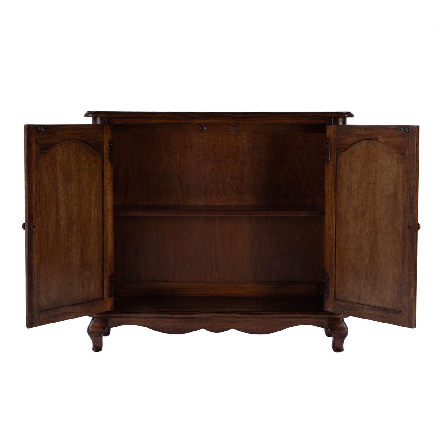 Butler Specialty Company Leyden 36 in. W Rectangular Wood 2 Door European Accent Cabinet with 1 Fixed Interior Shelf, Medium Brown