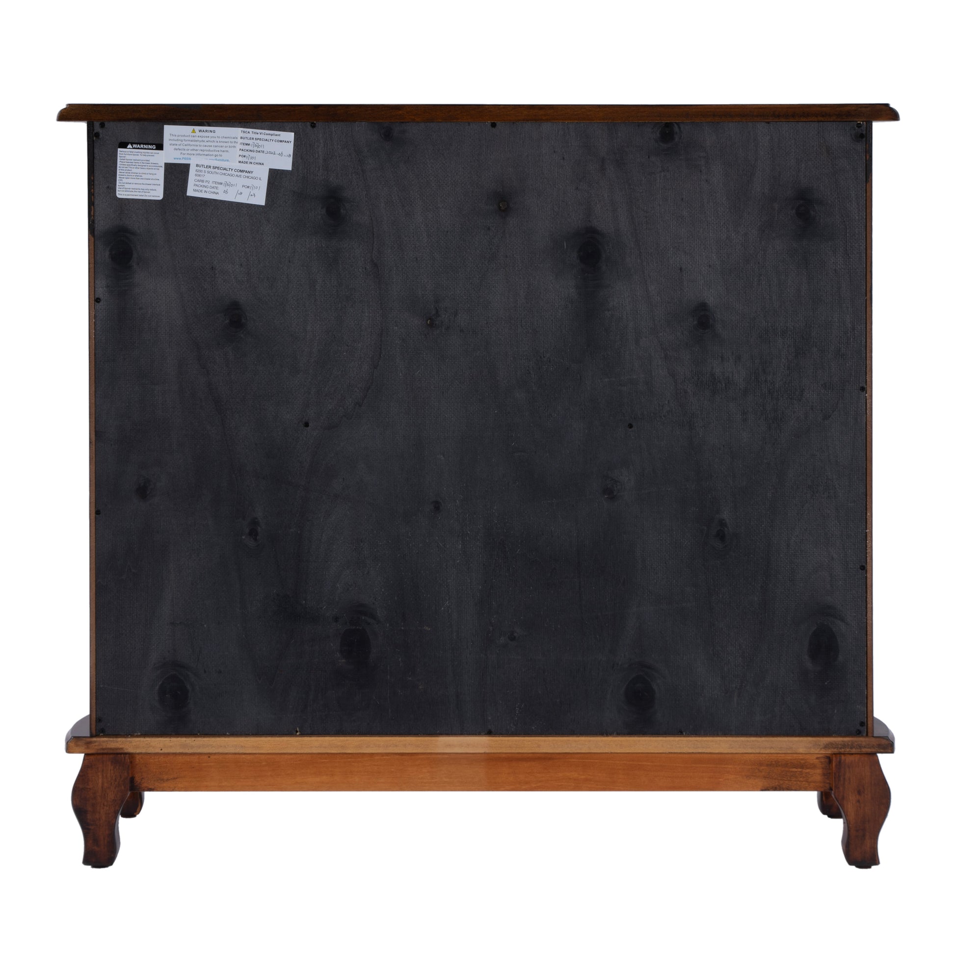Butler Specialty Company Leyden 36 in. W Rectangular Wood 2 Door European Accent Cabinet with 1 Fixed Interior Shelf, Medium Brown