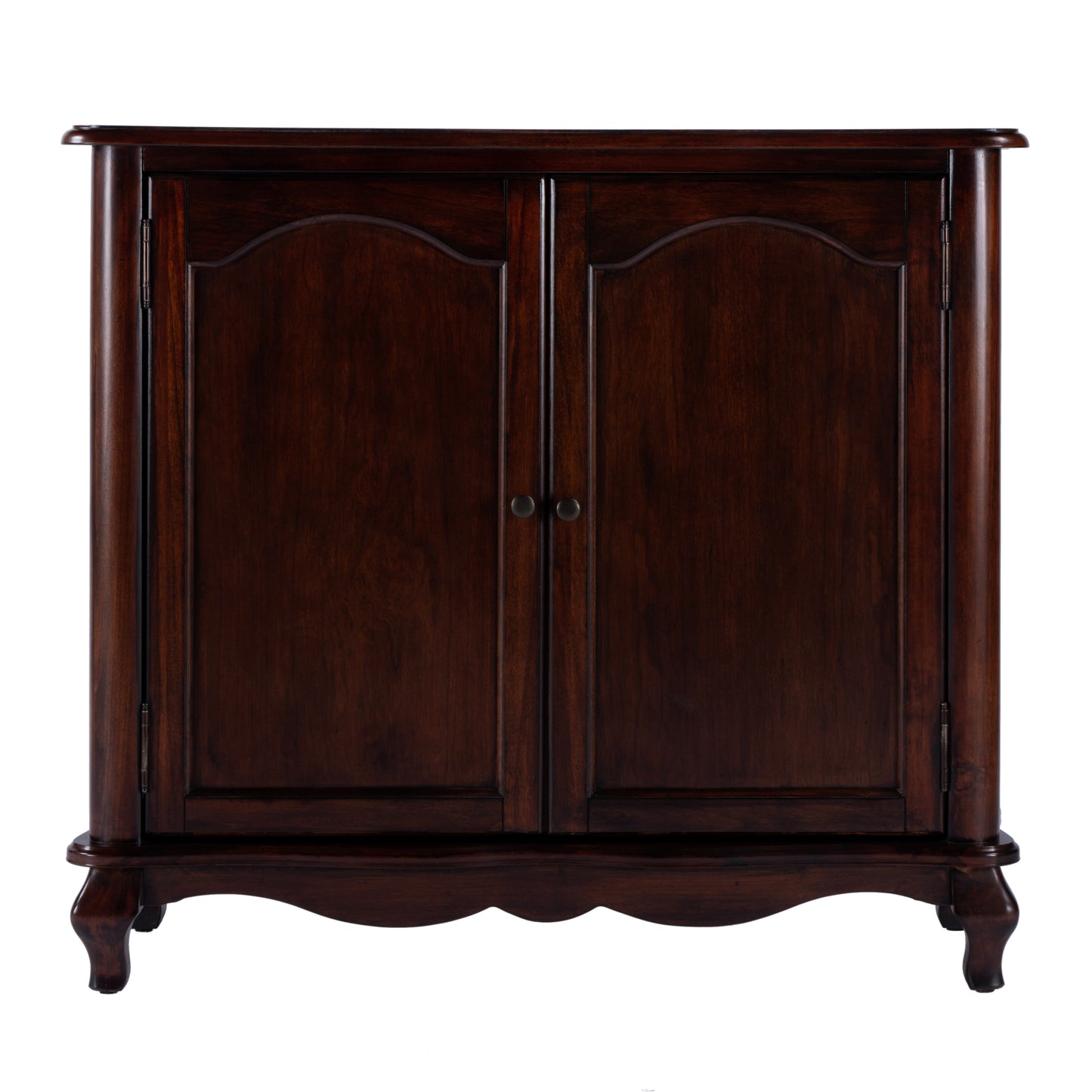 Butler Specialty Company Leyden 36 in. W Rectangular Wood 2 Door European Accent Cabinet with 1 Fixed Interior Shelf, Dark Brown