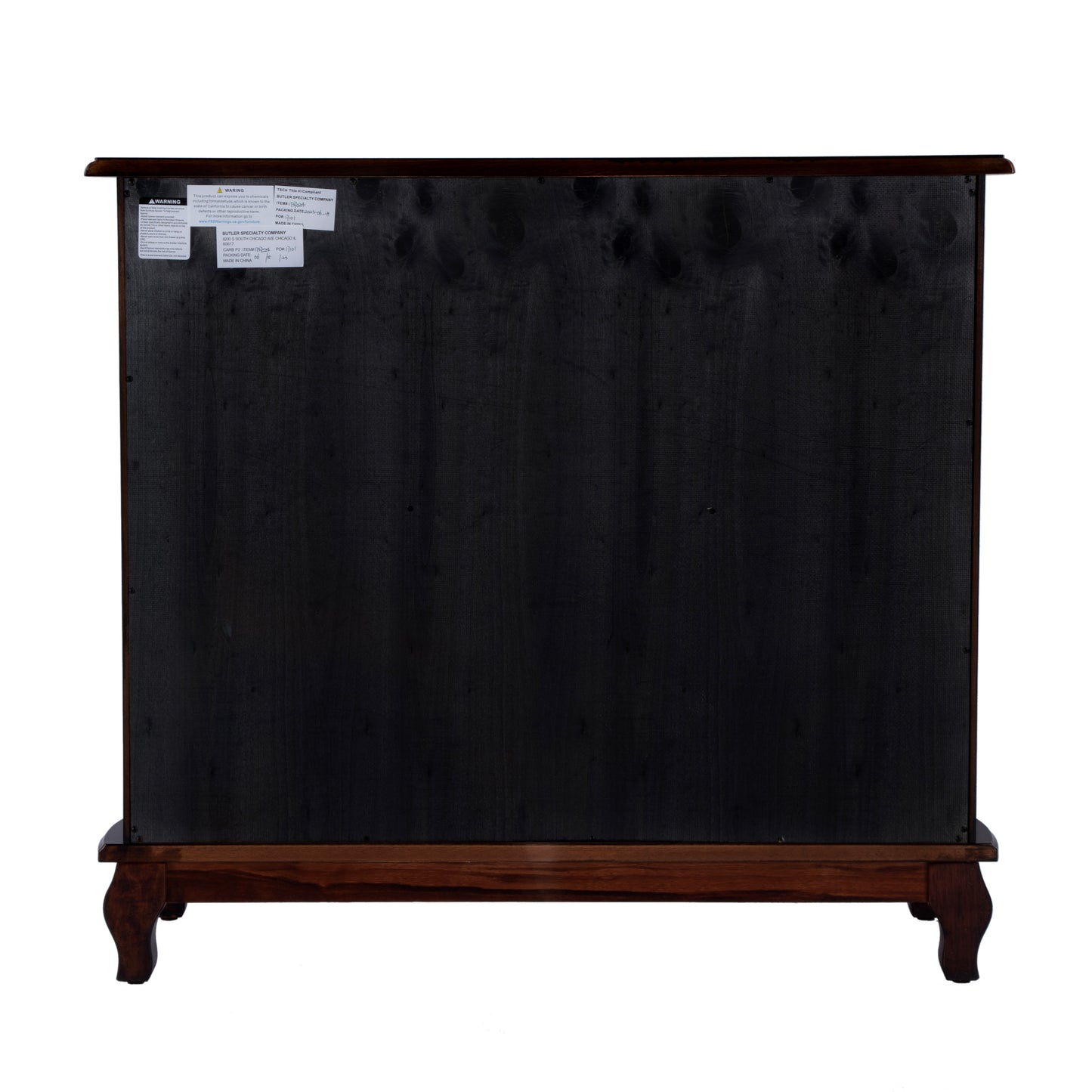 Butler Specialty Company Leyden 36 in. W Rectangular Wood 2 Door European Accent Cabinet with 1 Fixed Interior Shelf, Dark Brown