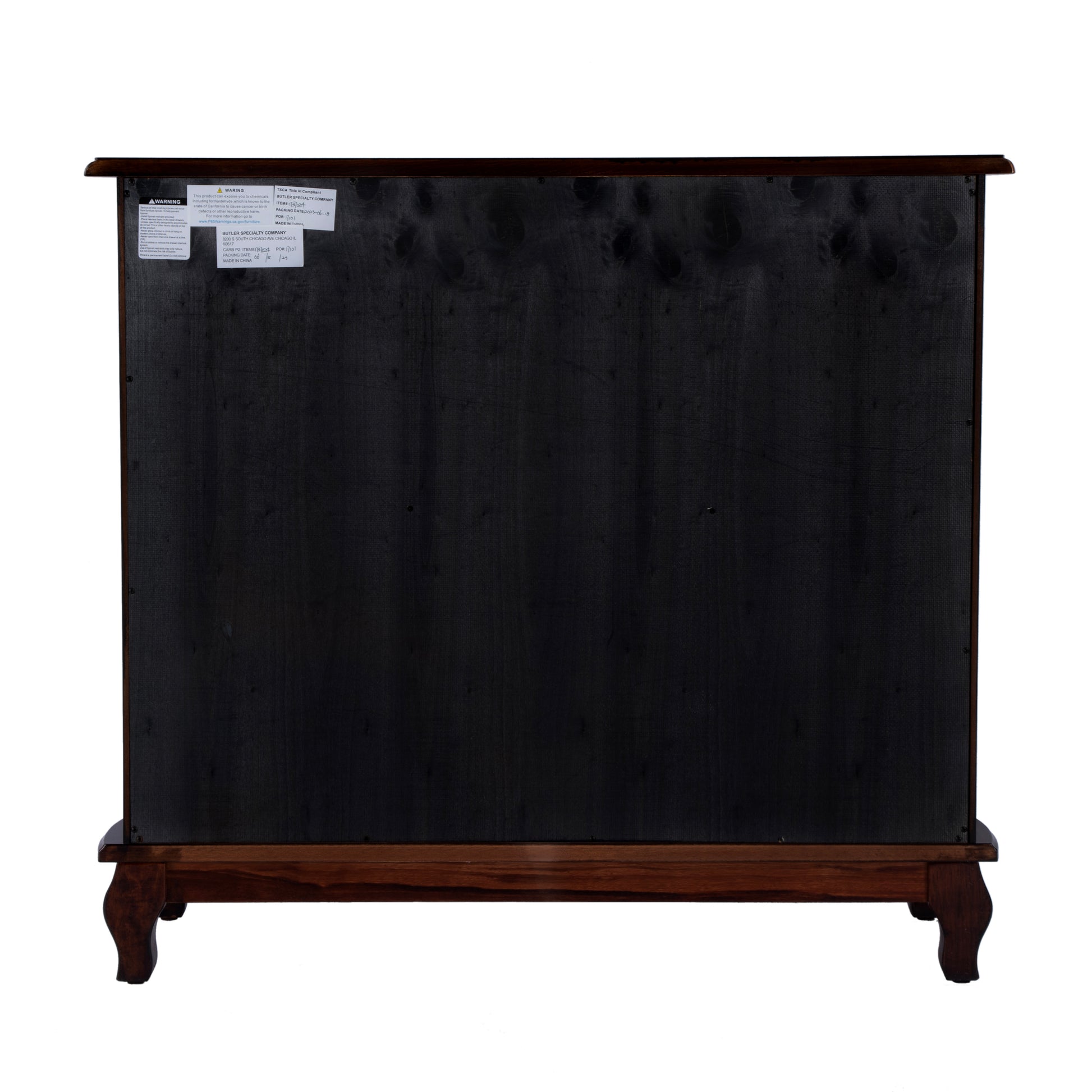 Butler Specialty Company Leyden 36 in. W Rectangular Wood 2 Door European Accent Cabinet with 1 Fixed Interior Shelf, Dark Brown