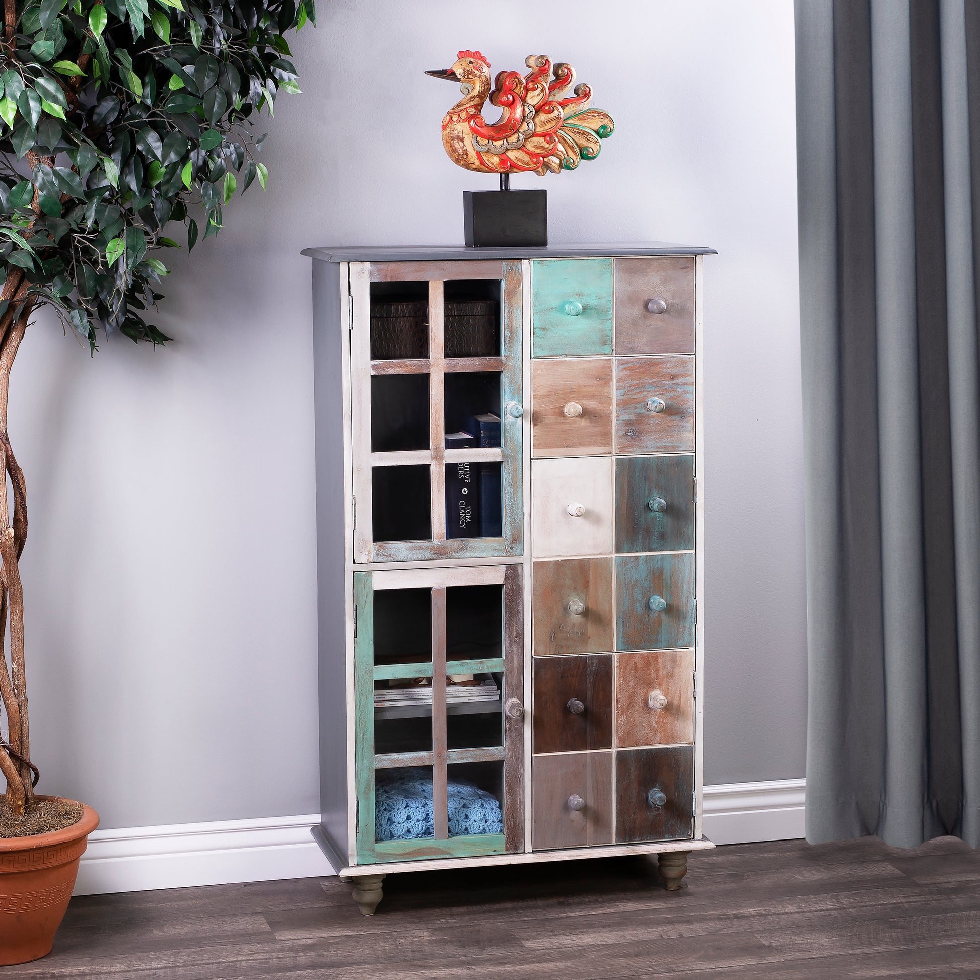 Butler Specialty Company Boise 31.5 in. W Rectangular Wood Painted 2 Drawer 4 Door Accent Chest, Assorted