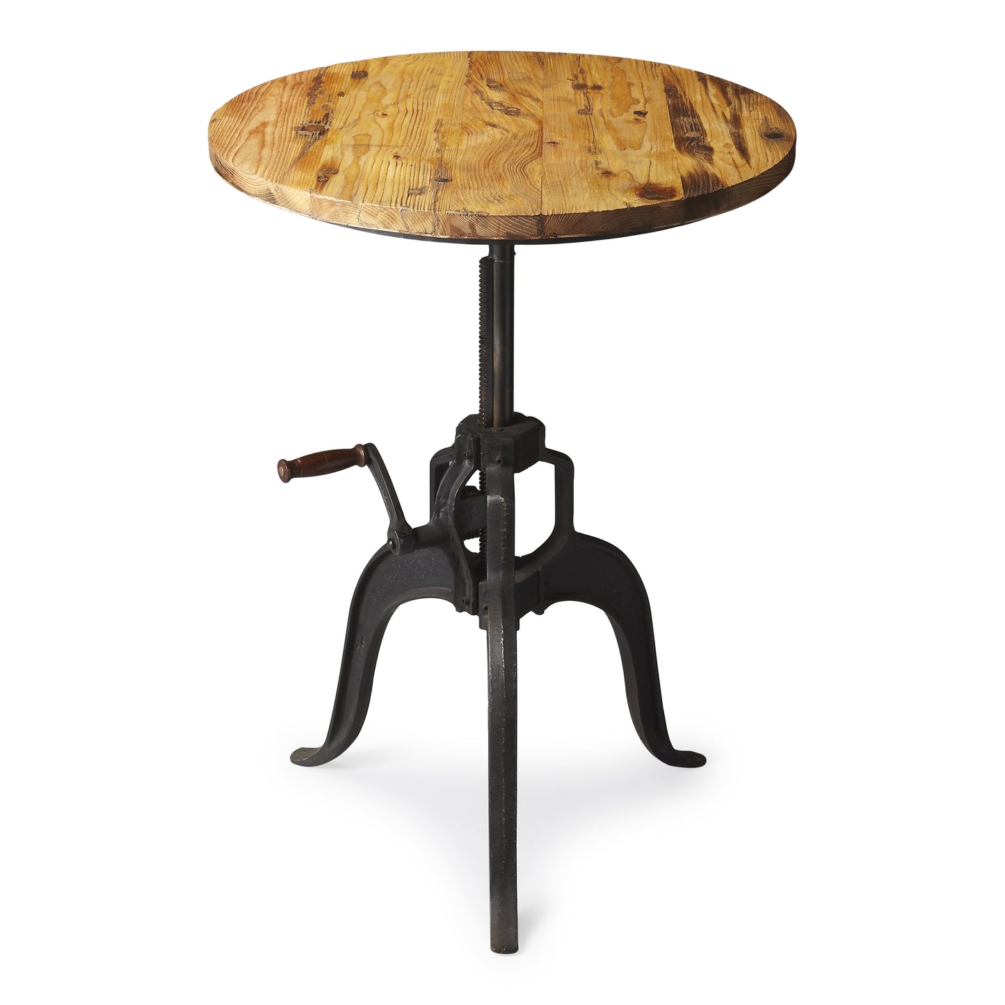 Butler Specialty Company Albert 30 in. W Round Metal and Wood Adjustable Height Hall/Pub Table, Multi-Color