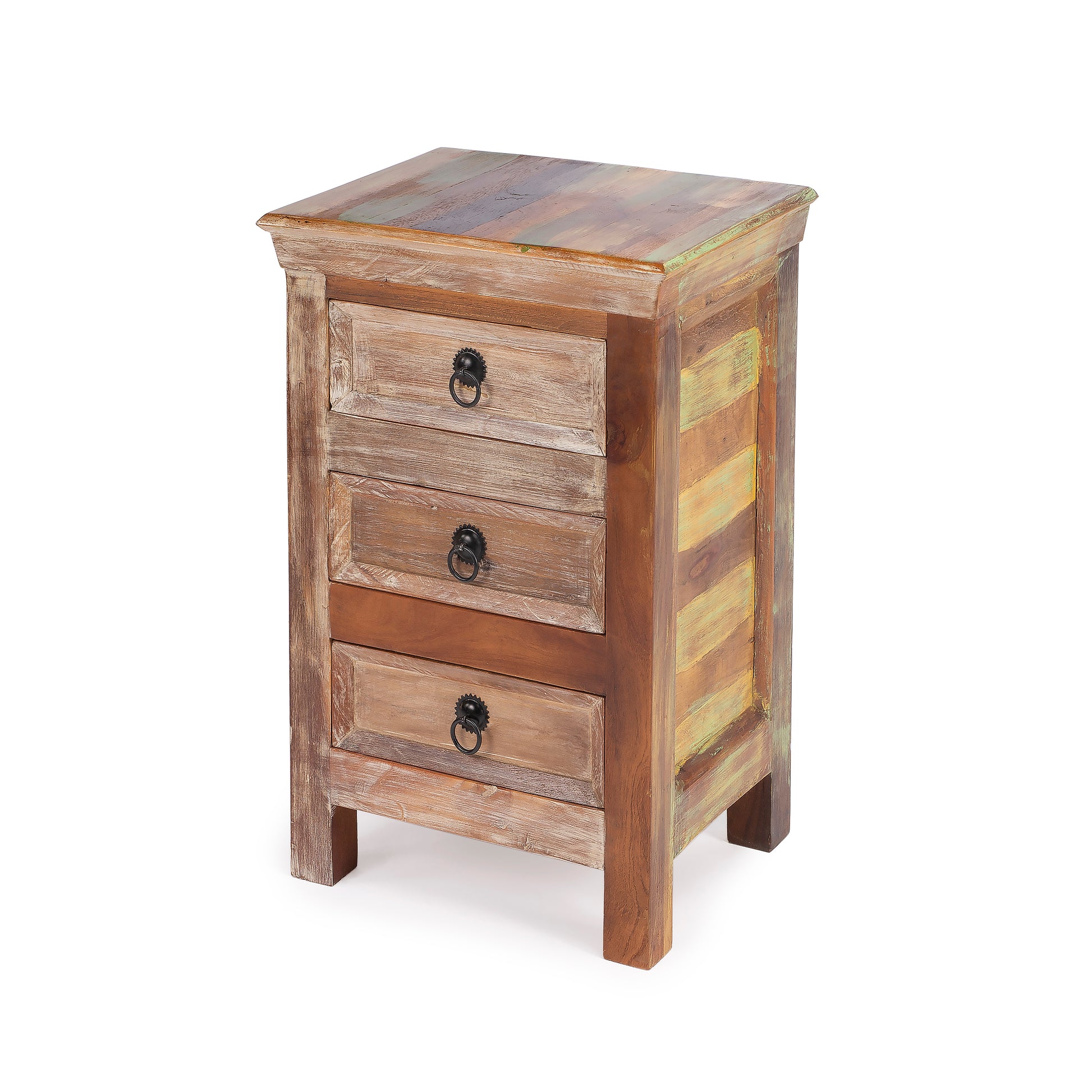 Butler Specialty Company Arya 15.75 in. W Rectangular Wood Hand Painted Rustic 3 Drawer Accent Chest, Assorted