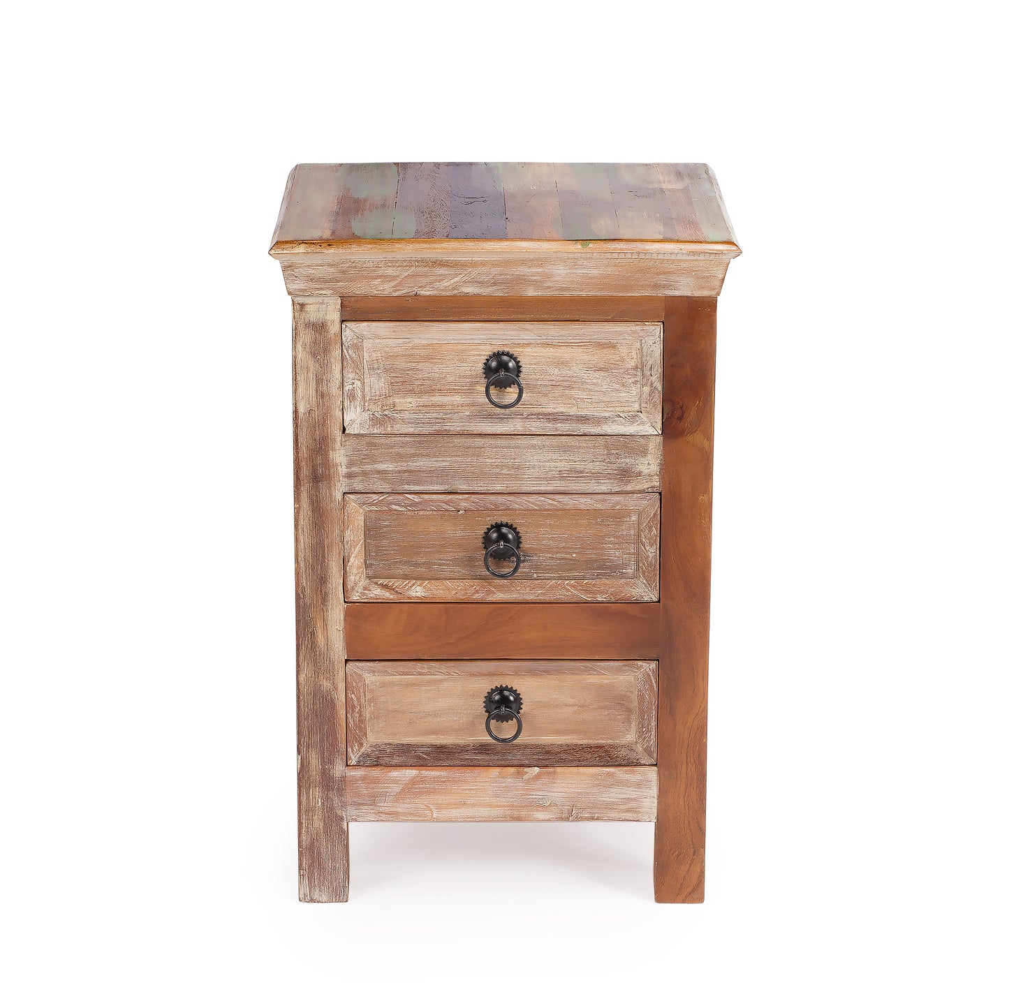 Butler Specialty Company Arya 15.75 in. W Rectangular Wood Hand Painted Rustic 3 Drawer Accent Chest, Assorted