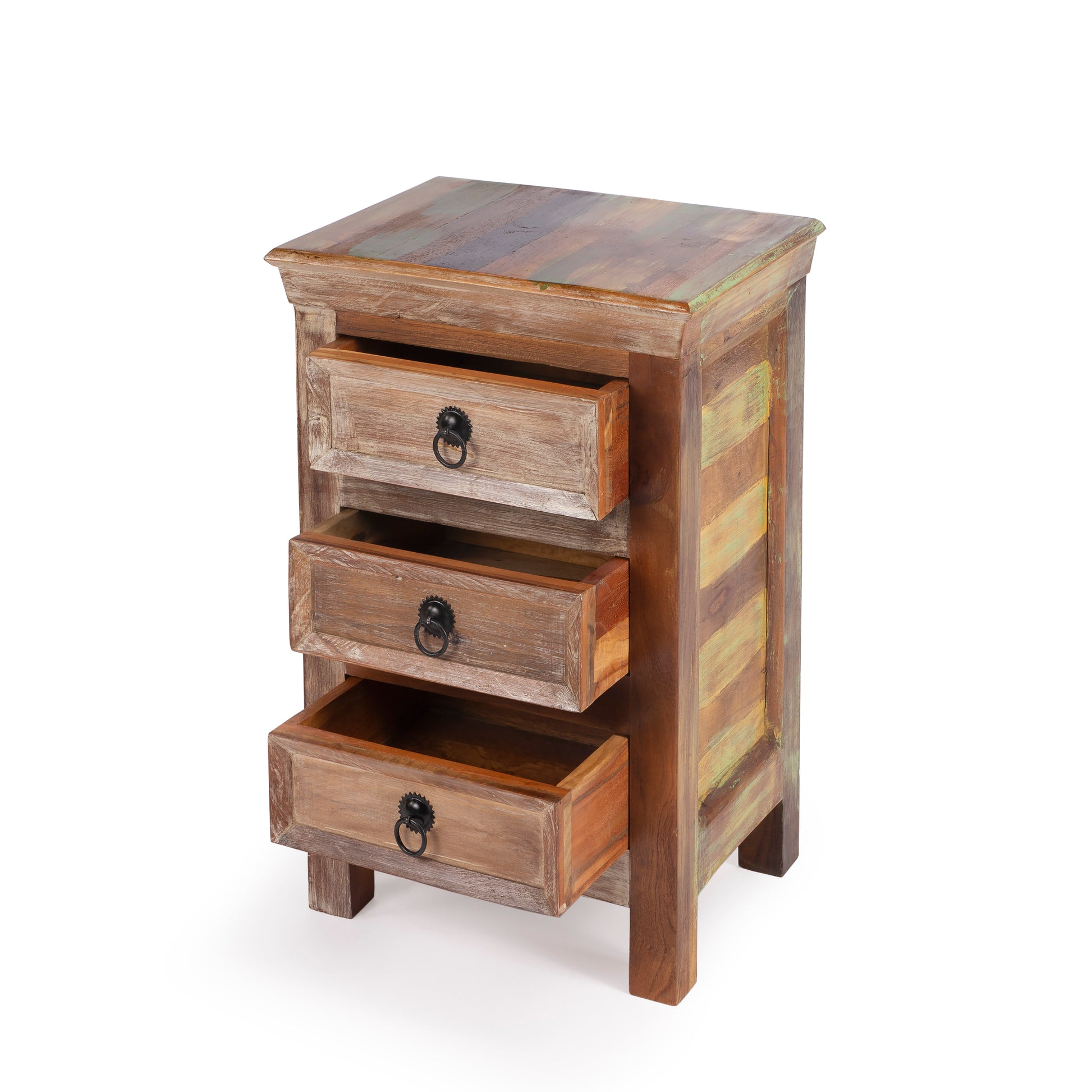 Butler Specialty Company Arya 15.75 in. W Rectangular Wood Hand Painted Rustic 3 Drawer Accent Chest, Assorted