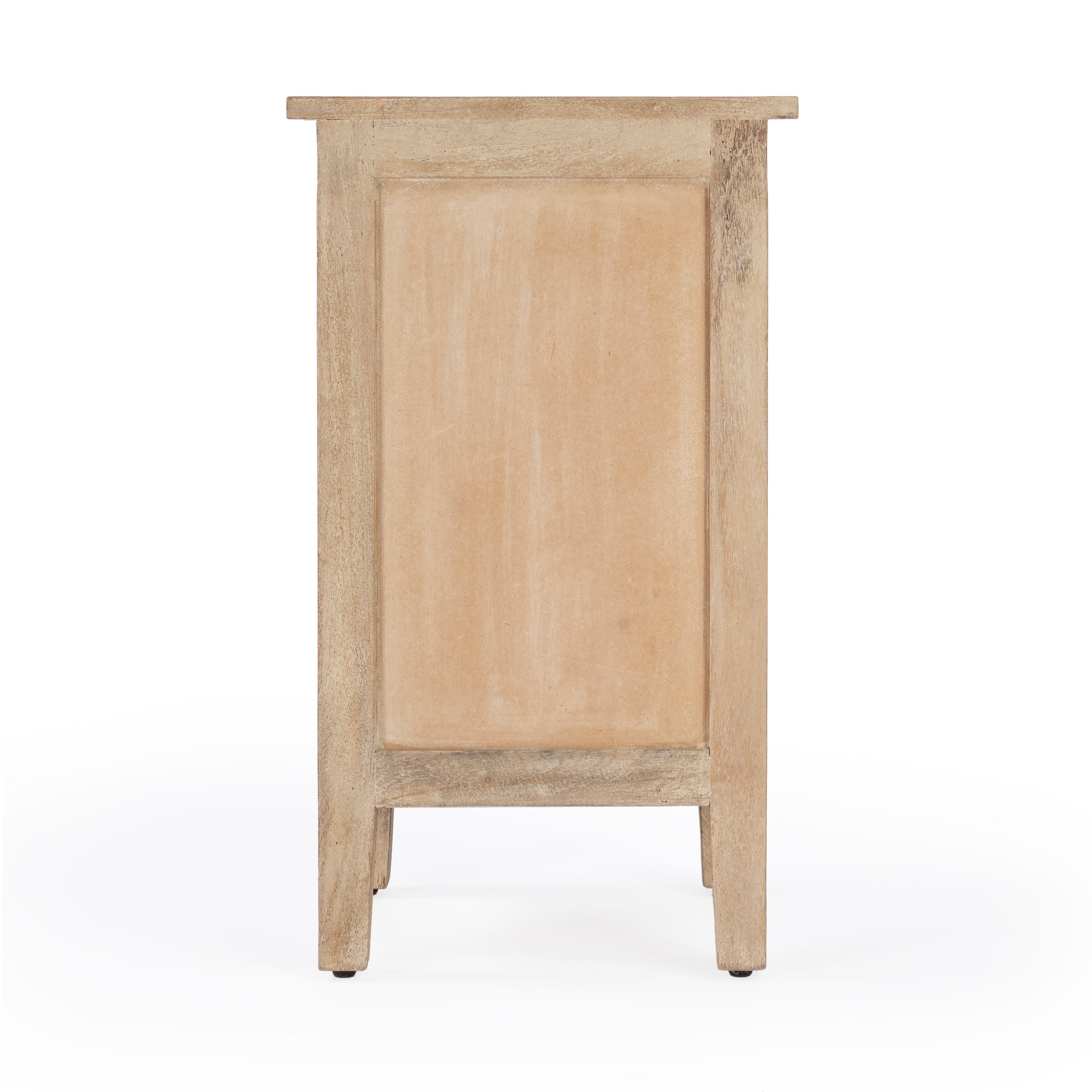Butler Specialty Company Wester 14 in. W Rectangular Solid Wood Hand Carved 1 Drawer 1 Door Accent Side Table, Light Brown