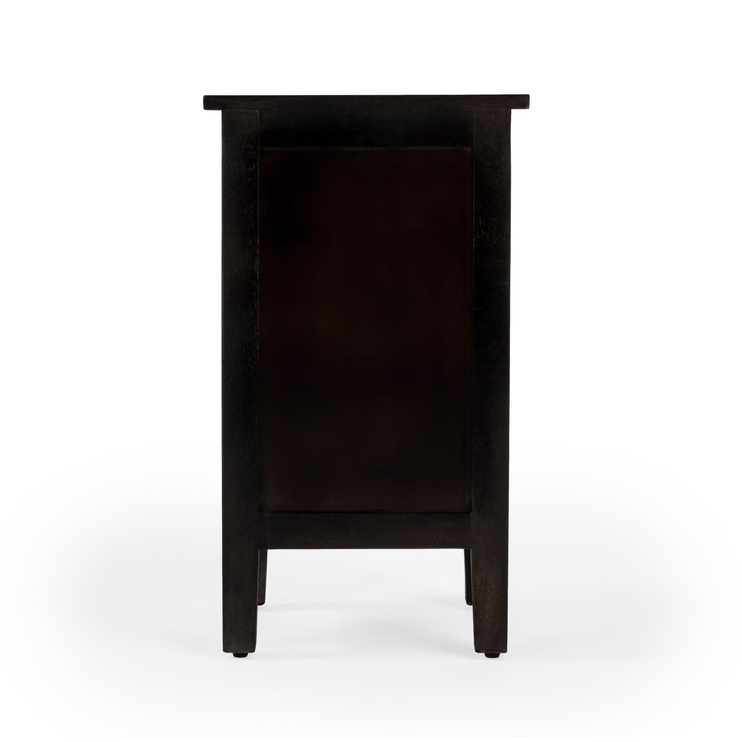 Butler Specialty Company Wester 14 in. W Rectangular Solid Wood Hand Carved 1 Drawer 1 Door Accent Side Table, Dark Brown