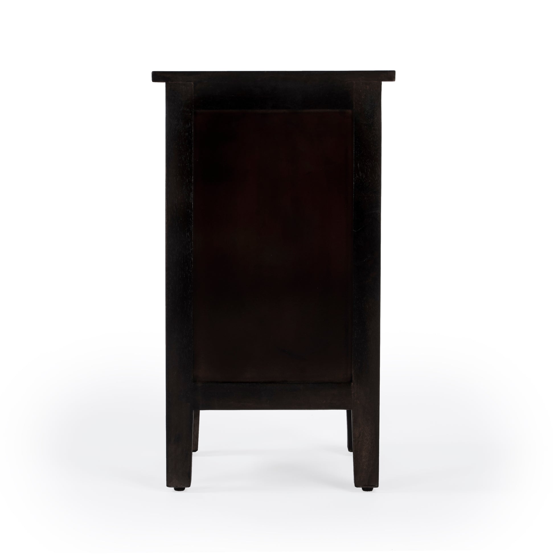 Butler Specialty Company Wester 14 in. W Rectangular Solid Wood Hand Carved 1 Drawer 1 Door Accent Side Table, Dark Brown