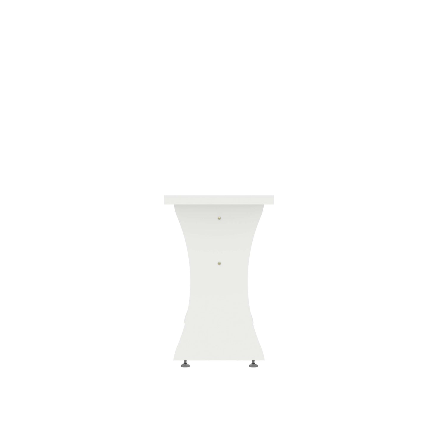 Coney Mid-Century Modern Dining Bench in White - Set of 2 184GMC1