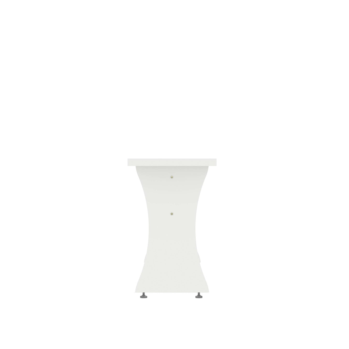Coney Mid-Century Modern Dining Bench in White - Set of 2 184GMC1
