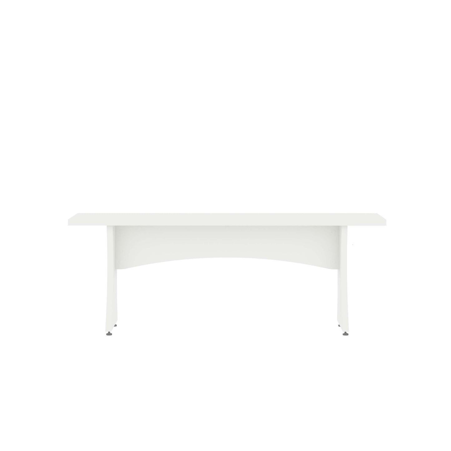Coney Mid-Century Modern Dining Bench in White - Set of 2 184GMC1