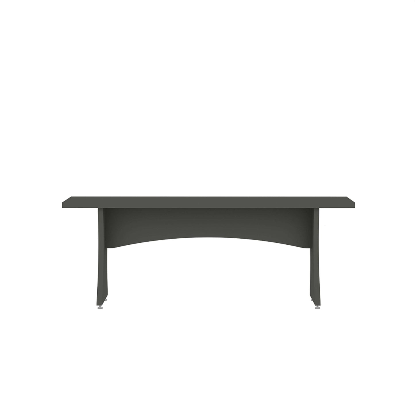 Manhattan Comfort Coney Mid-Century Modern Dining Bench in Grey (Set of 2) 184GMC9