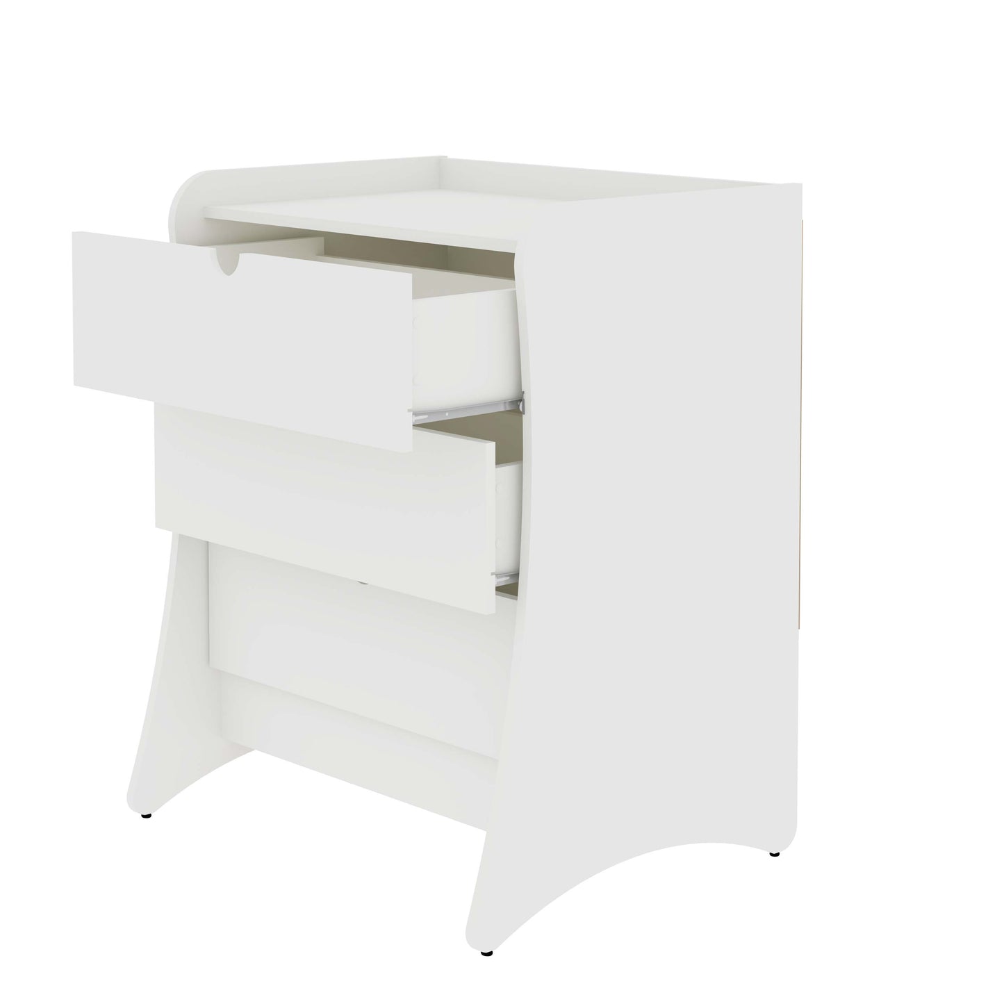 Coney Mid-Century Modern 3-Piece Dresser Set in White 188GMC1