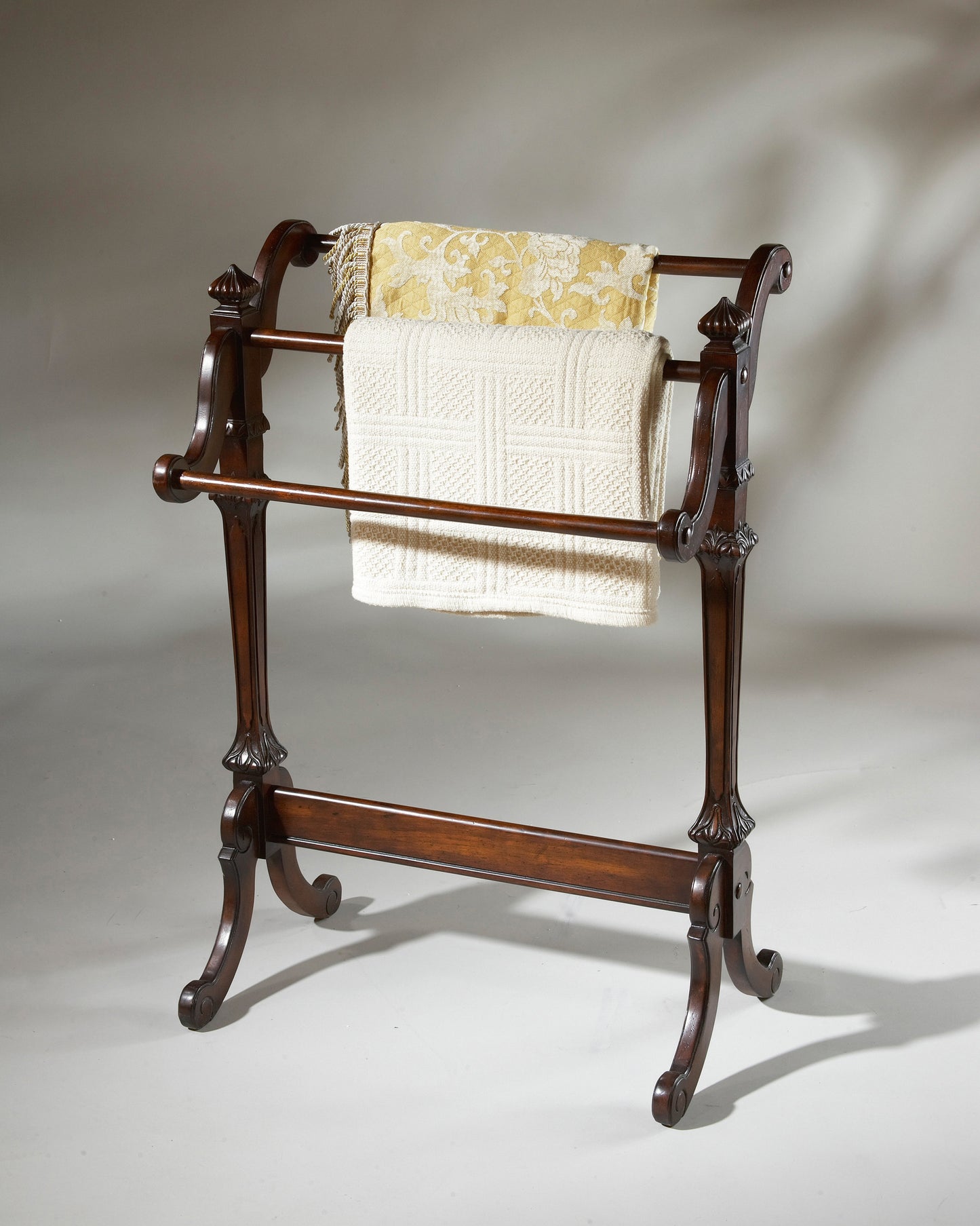 Butler Specialty Company Newhouse 29.25 in. W Rectangular Wood 3 Rail Traditional Blanket Stand, Dark Brown
