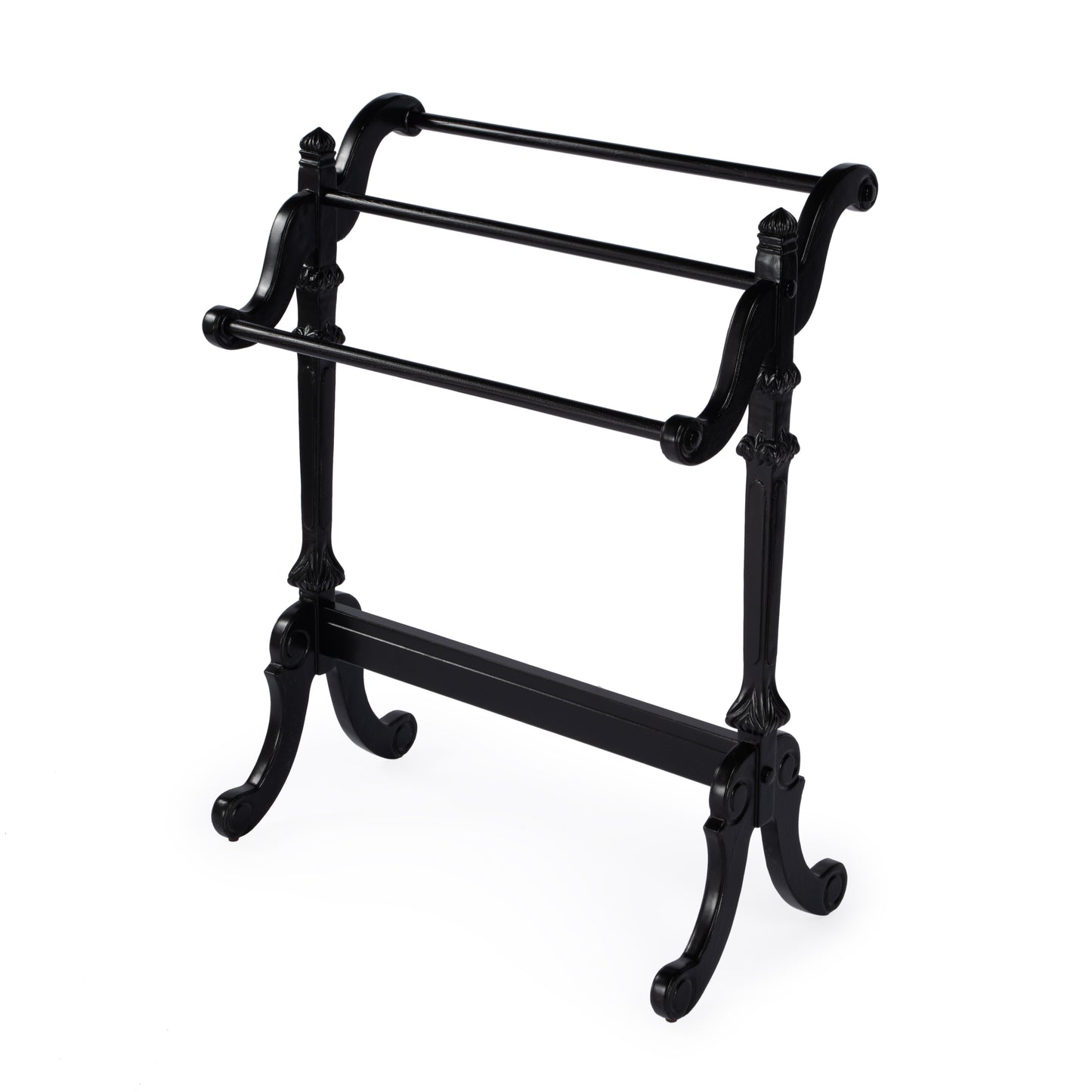 Butler Specialty Company Newhouse 29.25 in. W Rectangular Wood 3 Rail Traditional Blanket Stand, Black
