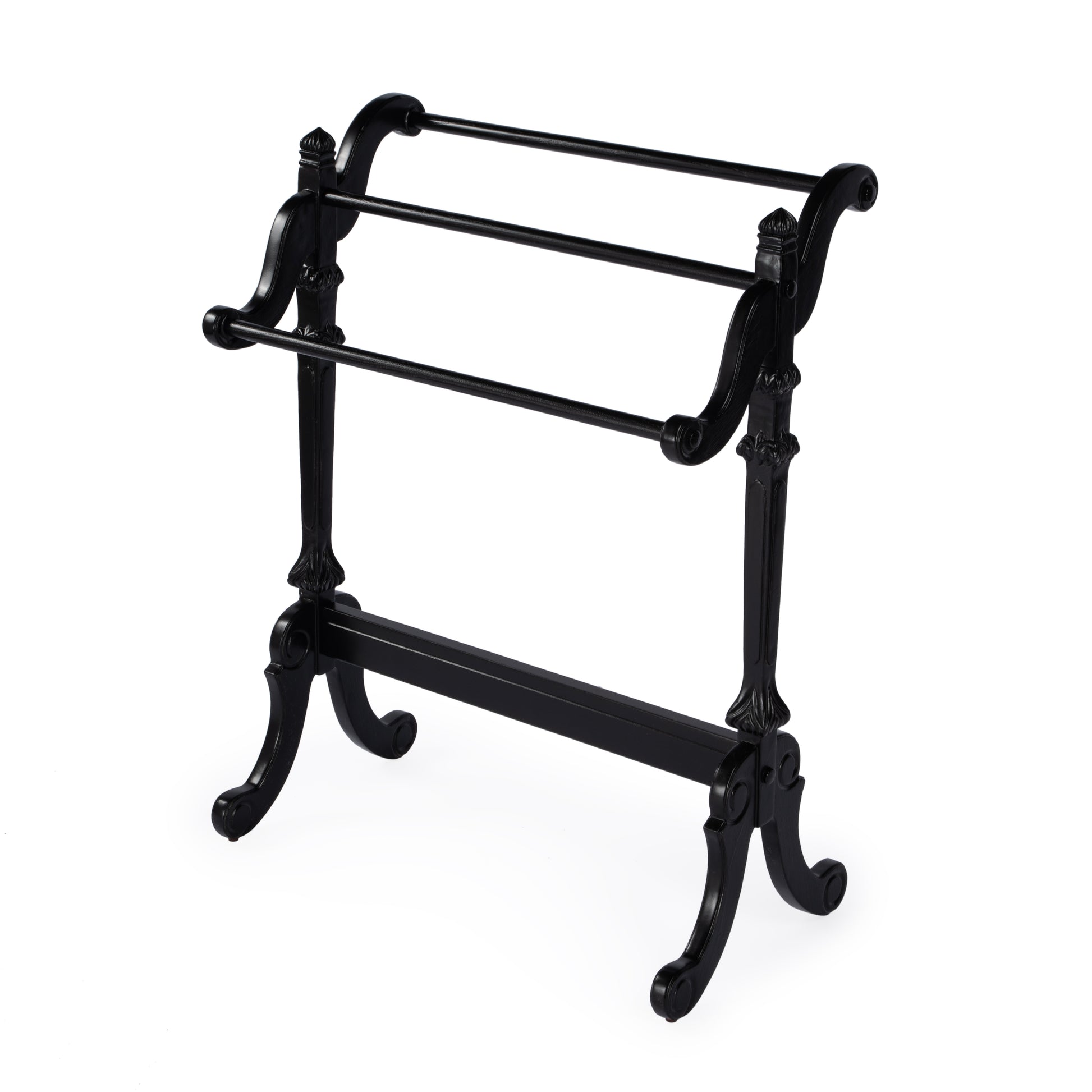 Butler Specialty Company Newhouse 29.25 in. W Rectangular Wood 3 Rail Traditional Blanket Stand, Black
