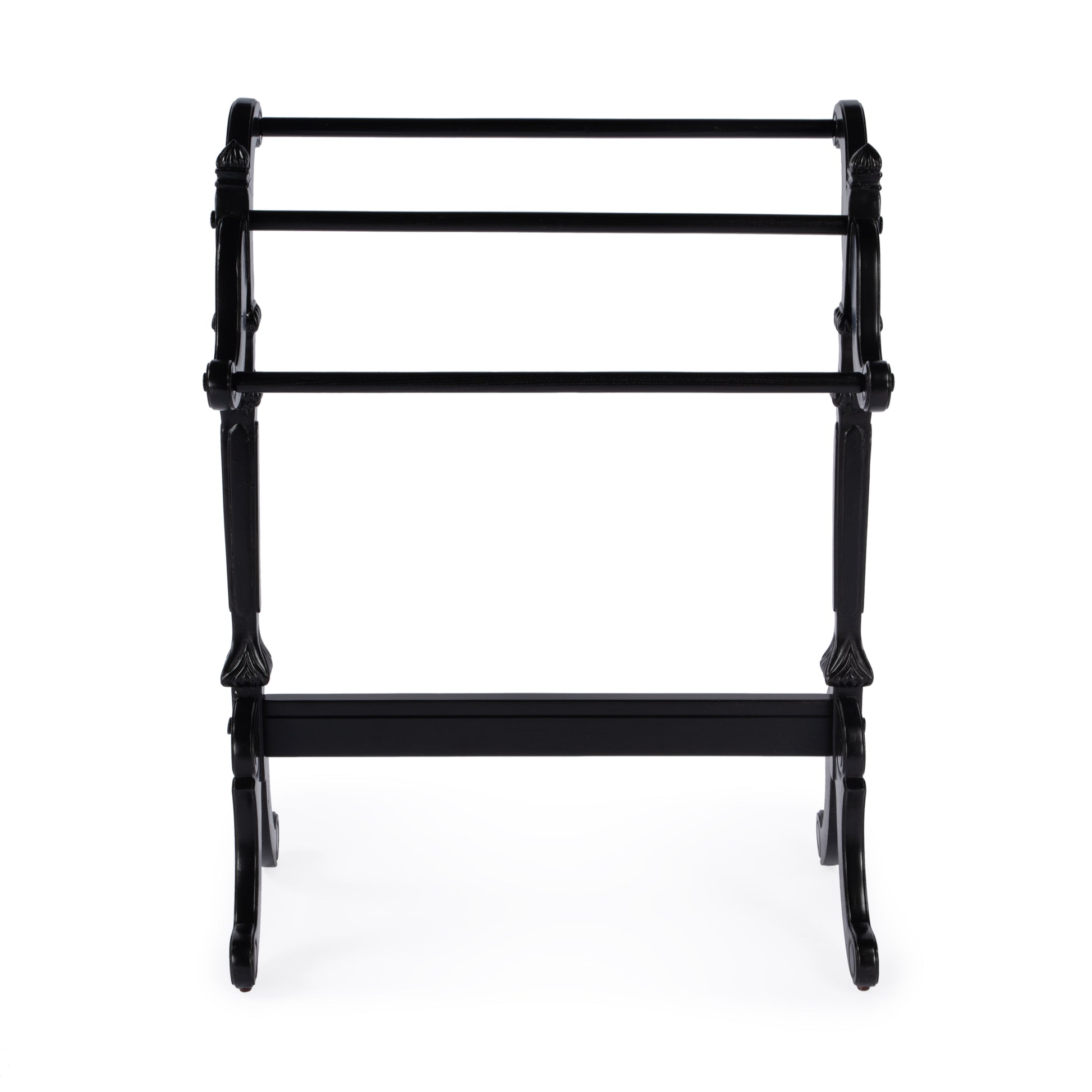Butler Specialty Company Newhouse 29.25 in. W Rectangular Wood 3 Rail Traditional Blanket Stand, Black