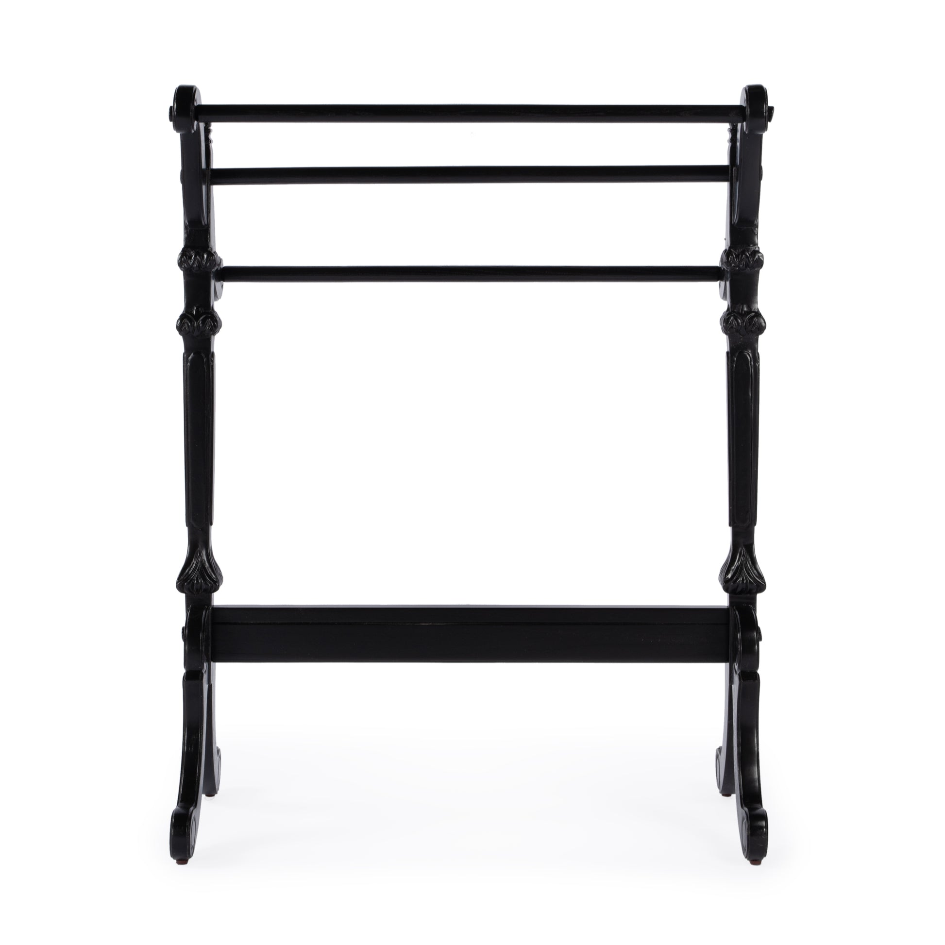 Butler Specialty Company Newhouse 29.25 in. W Rectangular Wood 3 Rail Traditional Blanket Stand, Black