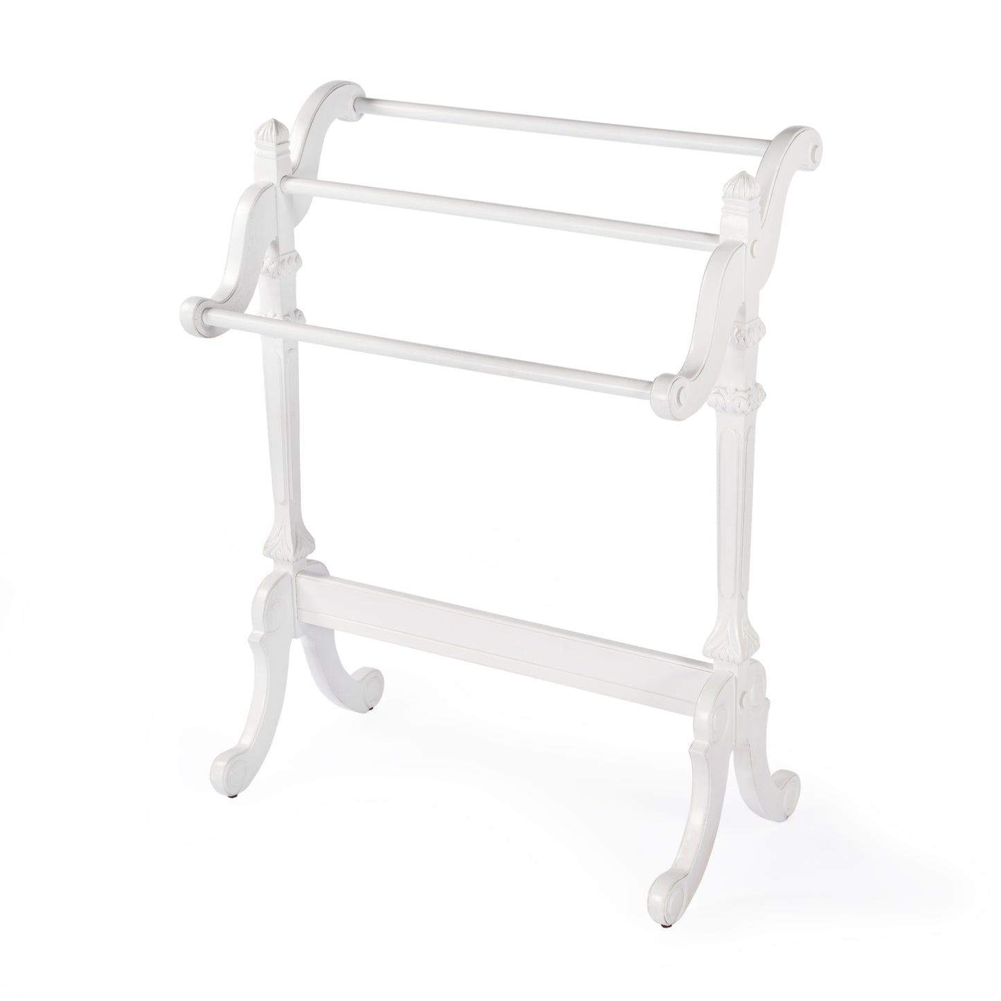 Butler Specialty Company Newhouse 29.25 in. W Rectangular Wood 3 Rail Traditional Blanket Stand, White
