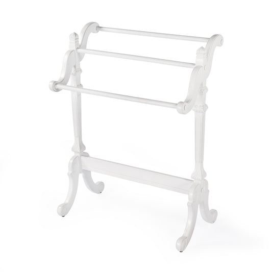 Butler Specialty Company Newhouse 29.25 in. W Rectangular Wood 3 Rail Traditional Blanket Stand, White