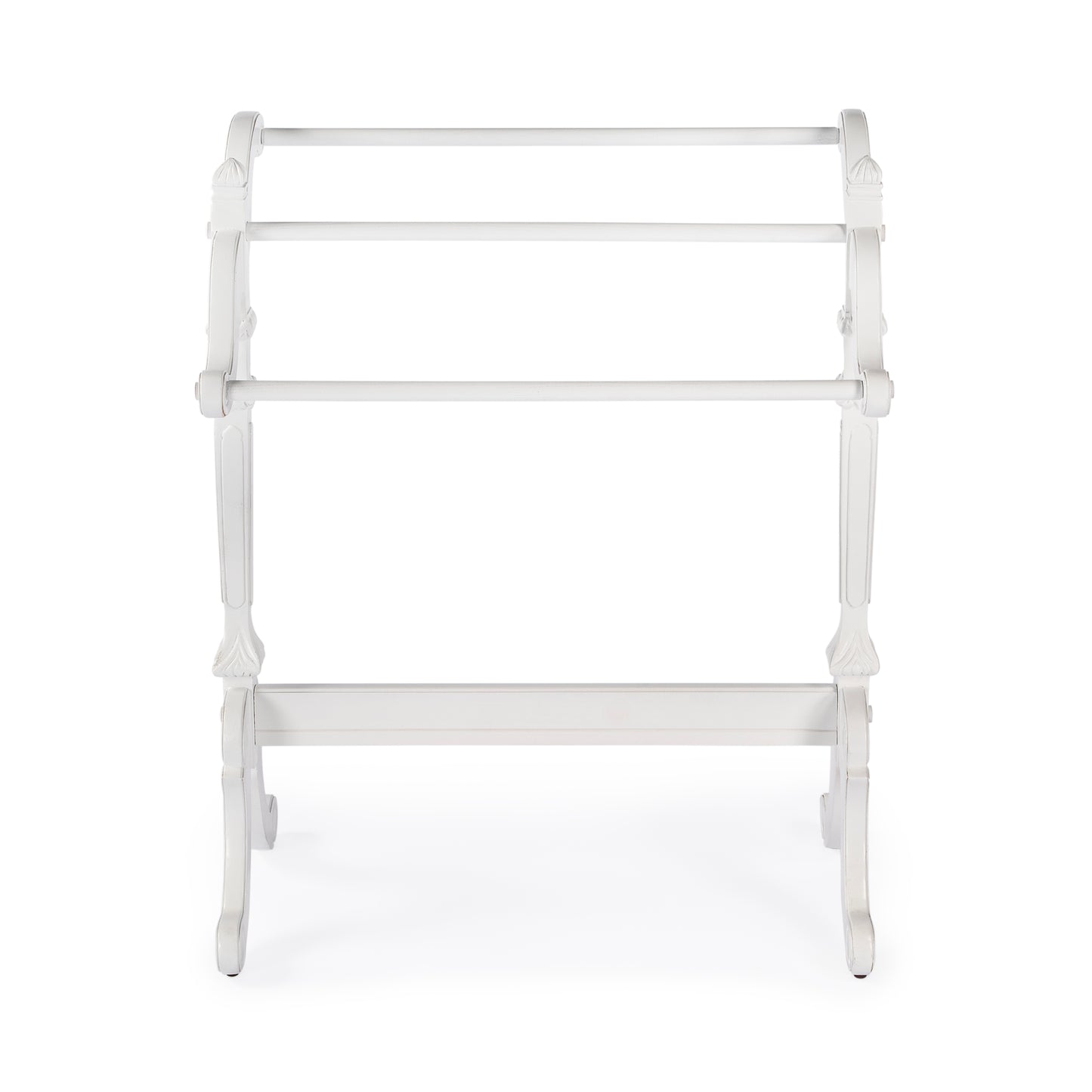 Butler Specialty Company Newhouse 29.25 in. W Rectangular Wood 3 Rail Traditional Blanket Stand, White