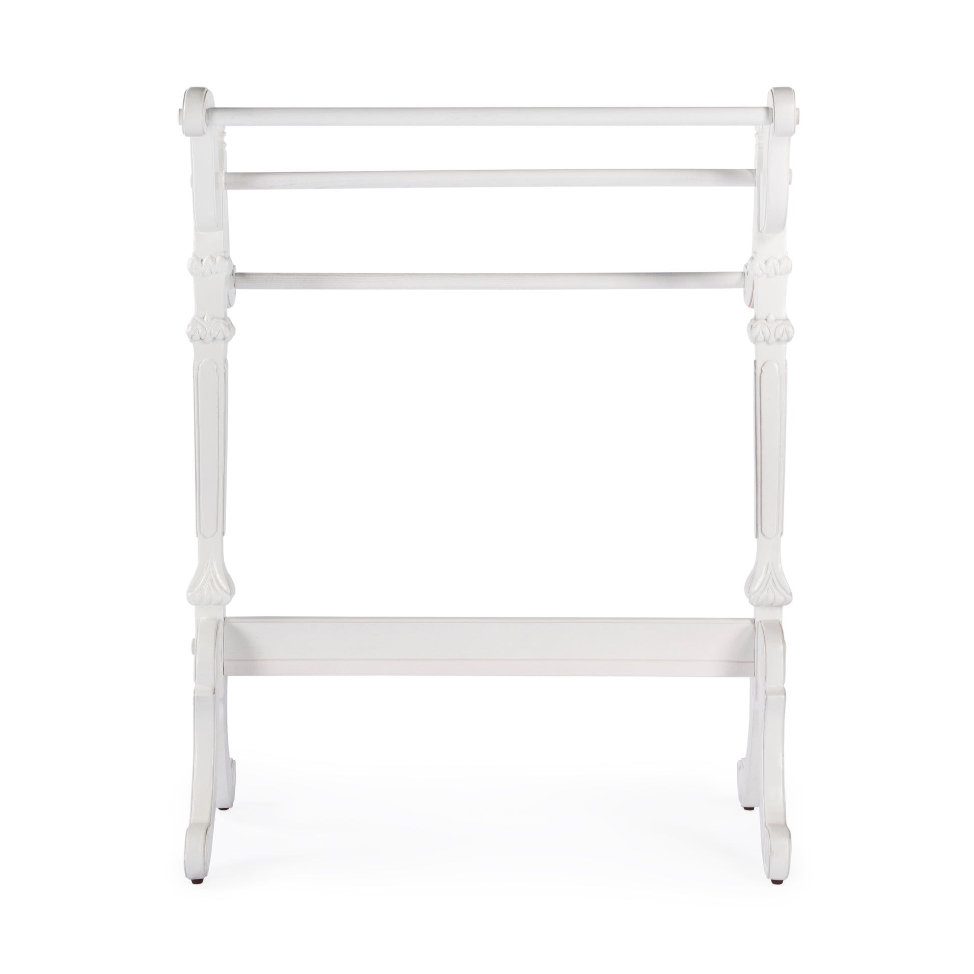 Butler Specialty Company Newhouse 29.25 in. W Rectangular Wood 3 Rail Traditional Blanket Stand, White