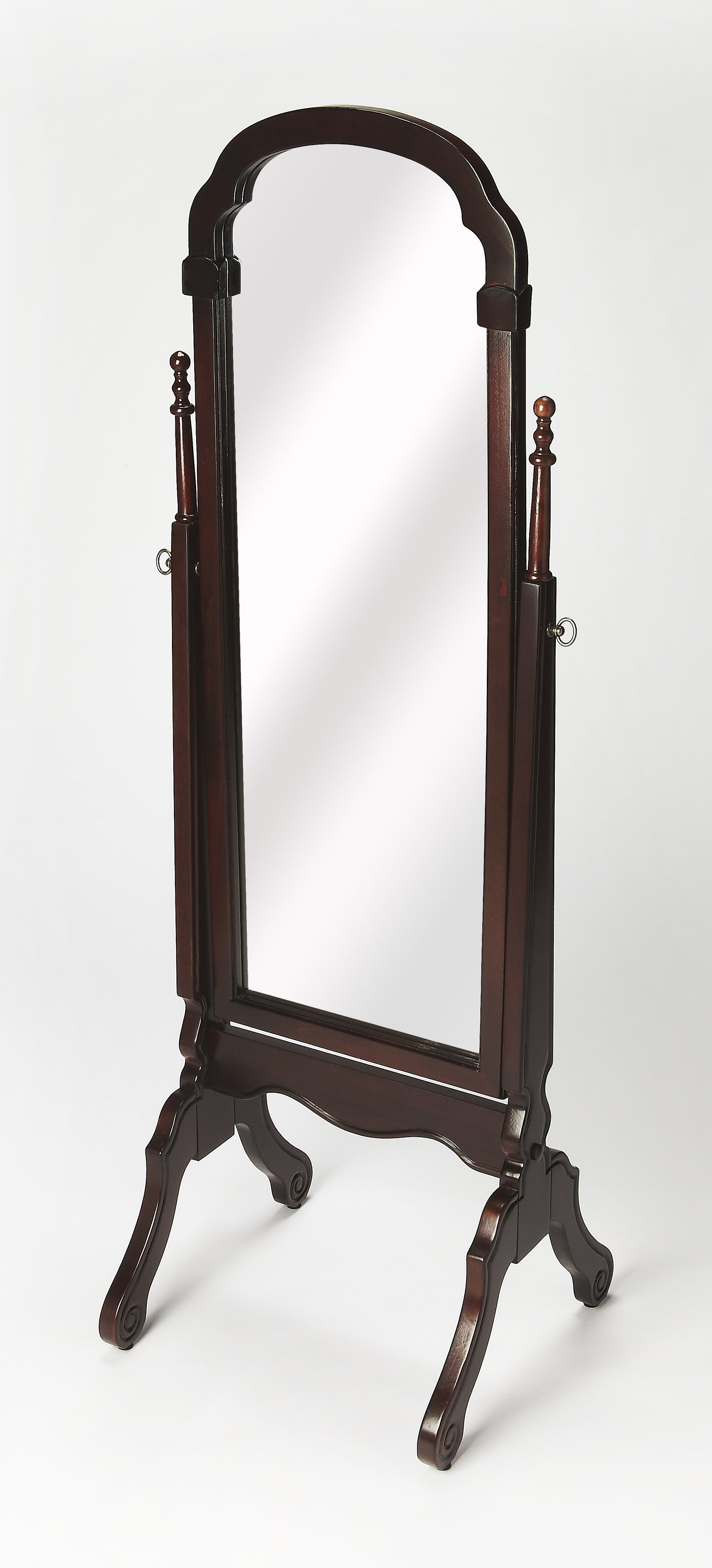 Butler Specialty Company Meith 19 in. W x 6 in. H Rectangular Wood and Mirrored Glass Traditional Cheval Mirror, Dark Brown