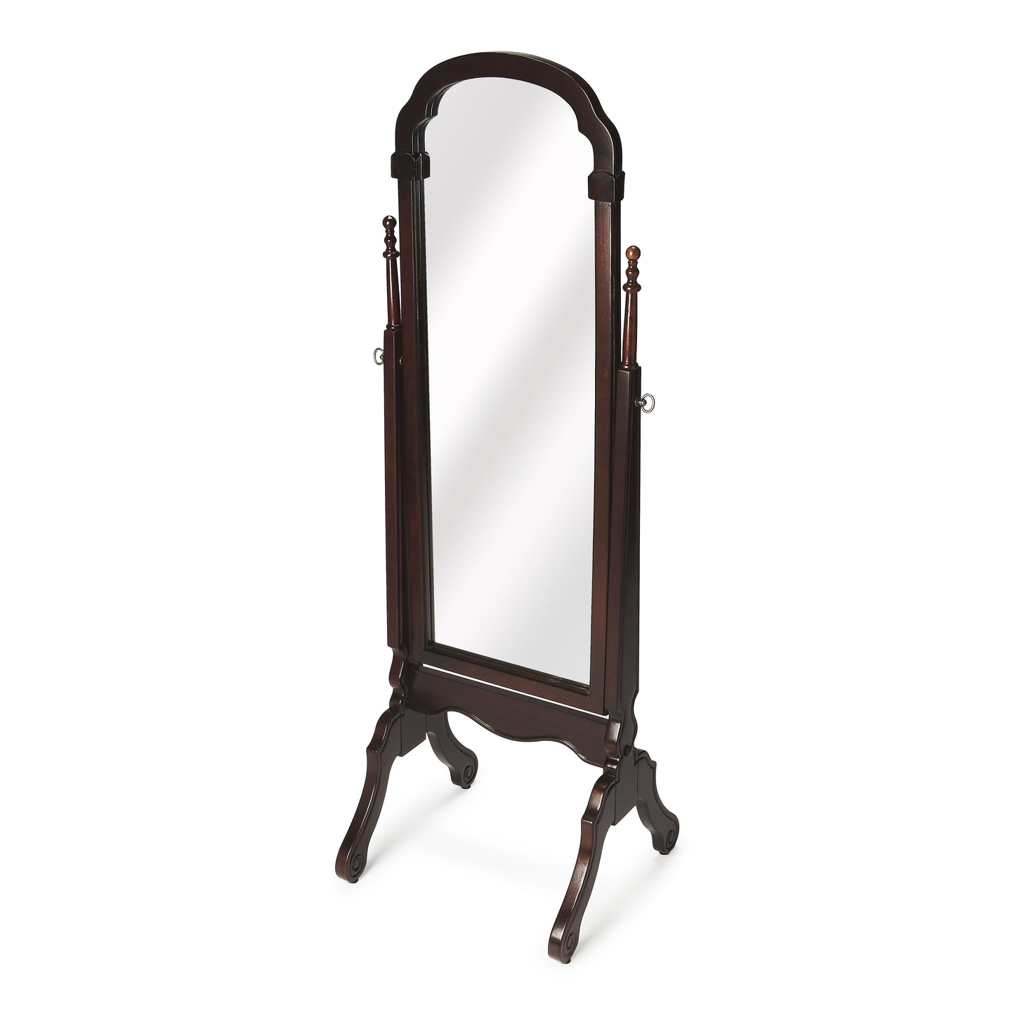 Butler Specialty Company Meith 19 in. W x 6 in. H Rectangular Wood and Mirrored Glass Traditional Cheval Mirror, Dark Brown