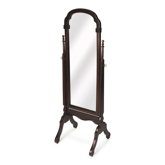 Butler Specialty Company Meith 19 in. W x 6 in. H Rectangular Wood and Mirrored Glass Traditional Cheval Mirror, Dark Brown